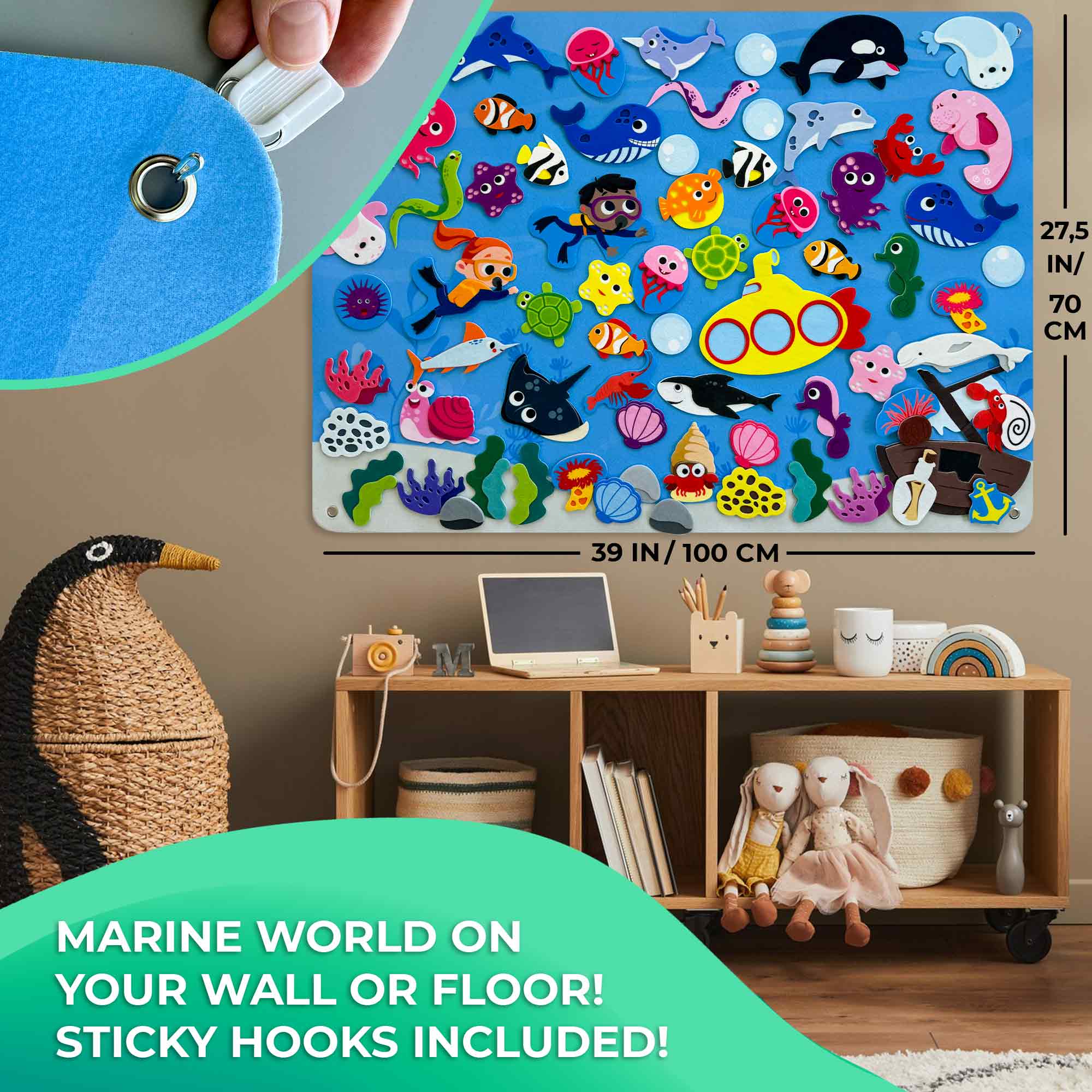 Felt Board Ocean for Kids | Educational Flannel Toy