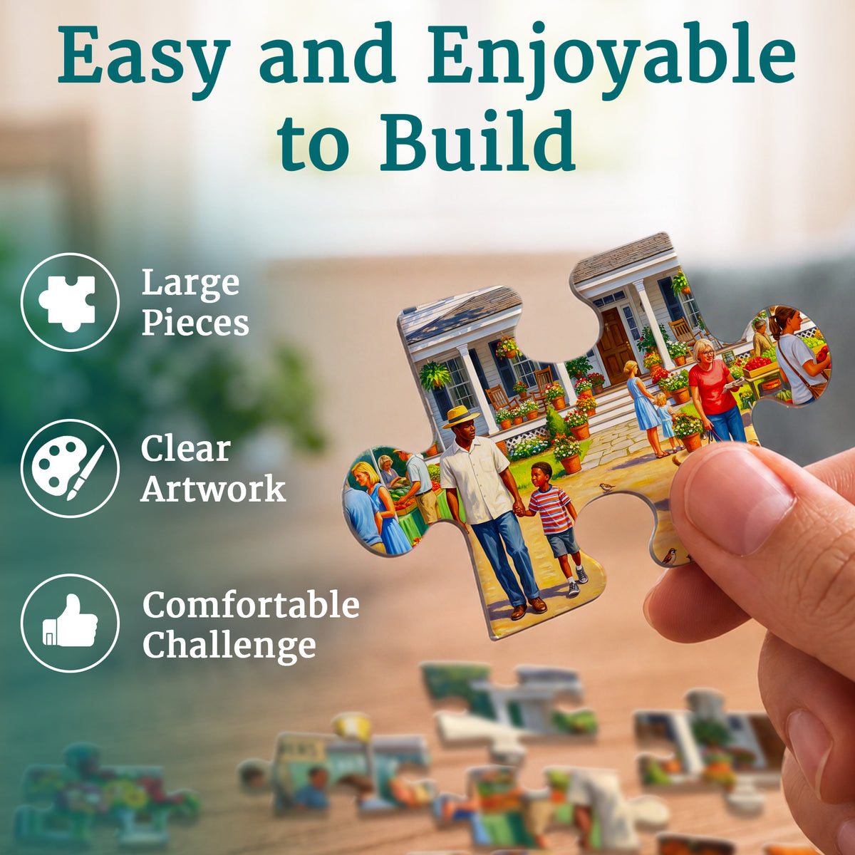100 Pcs Search & Find Dementia Puzzles for Elderly - Rural America