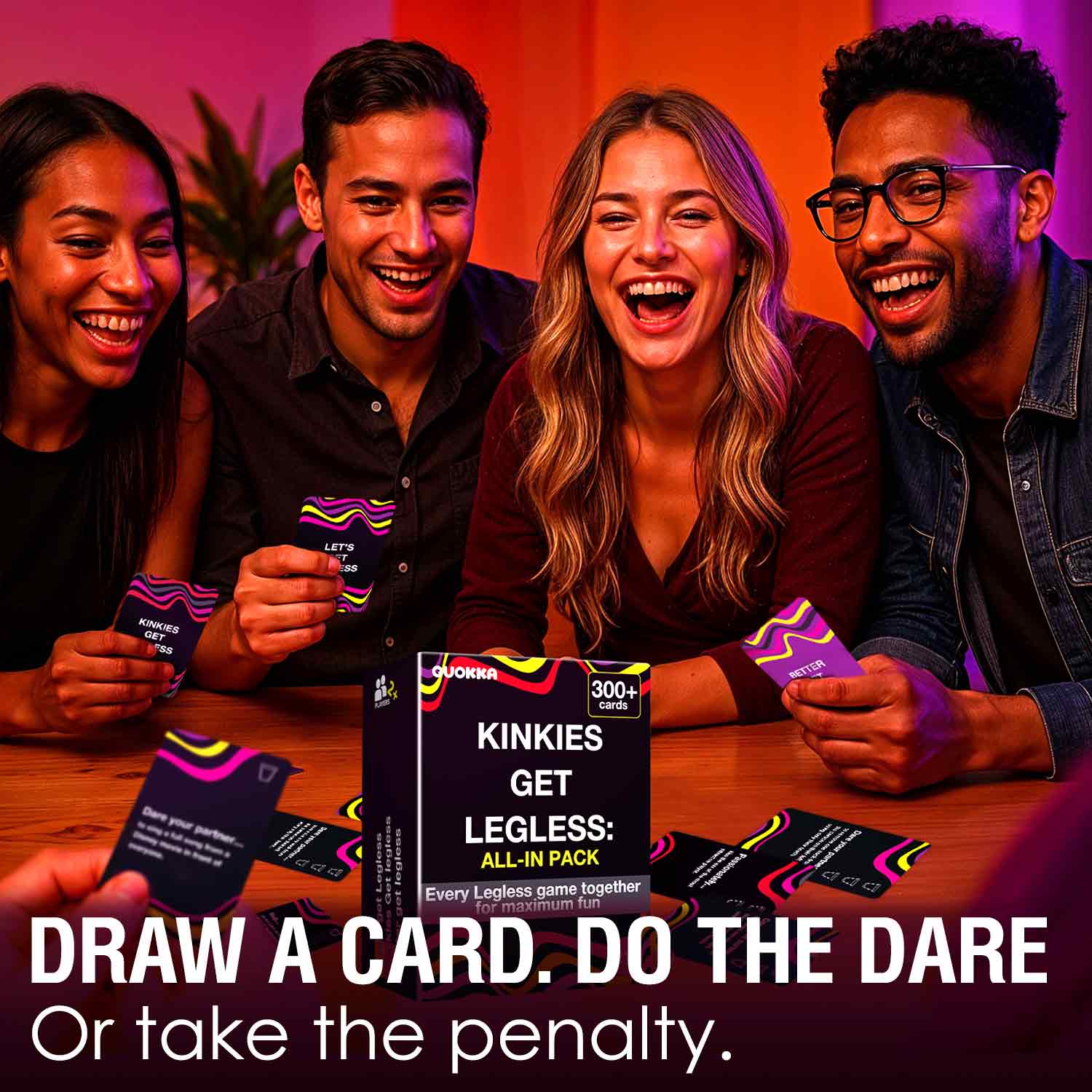 Party Game for Adults Kinkies Get Legless Challenges with 300+ Cards