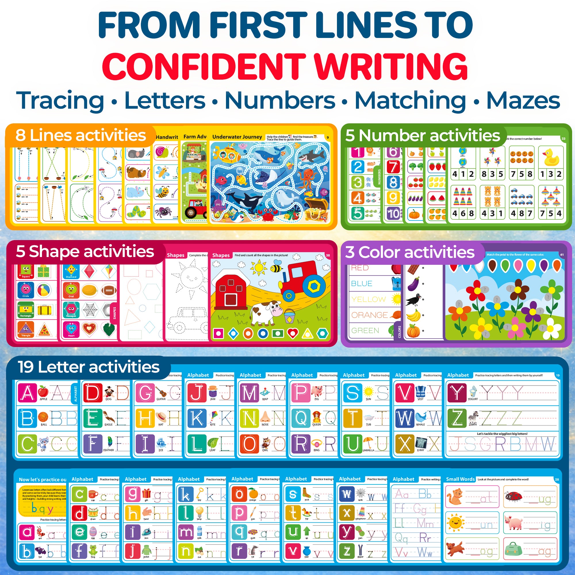Tracing Books for Kids - Reusable Dry Erase Activity