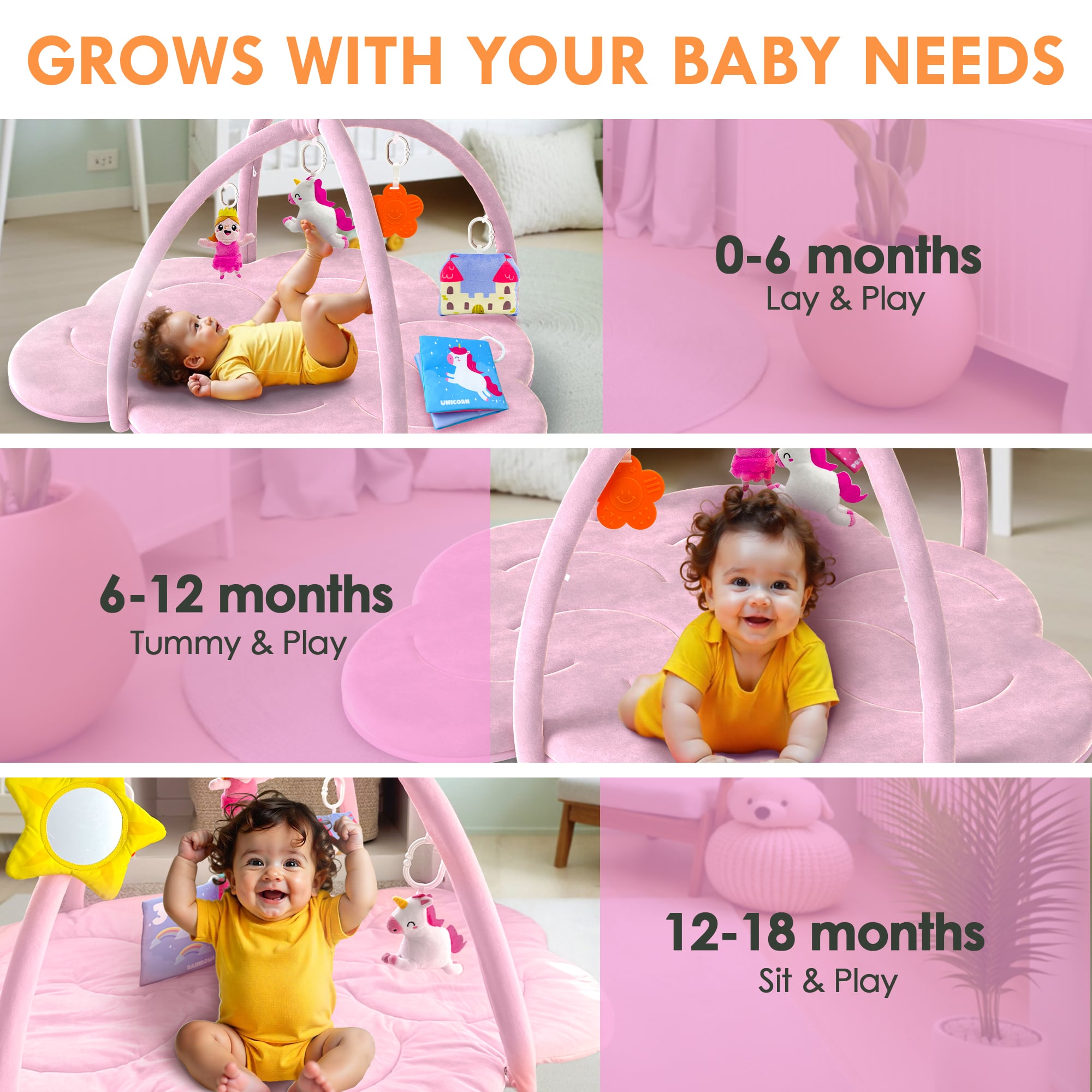 Super Soft Play Gym Mat for Toddlers