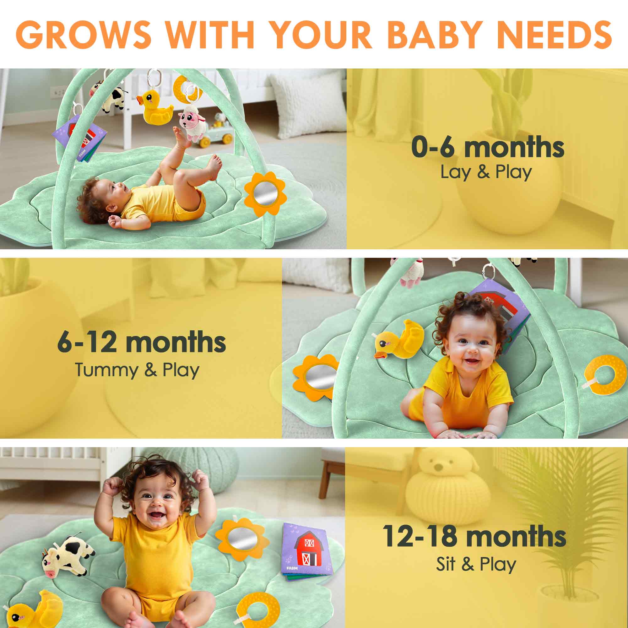 Tummy Time Mat for Infant Development