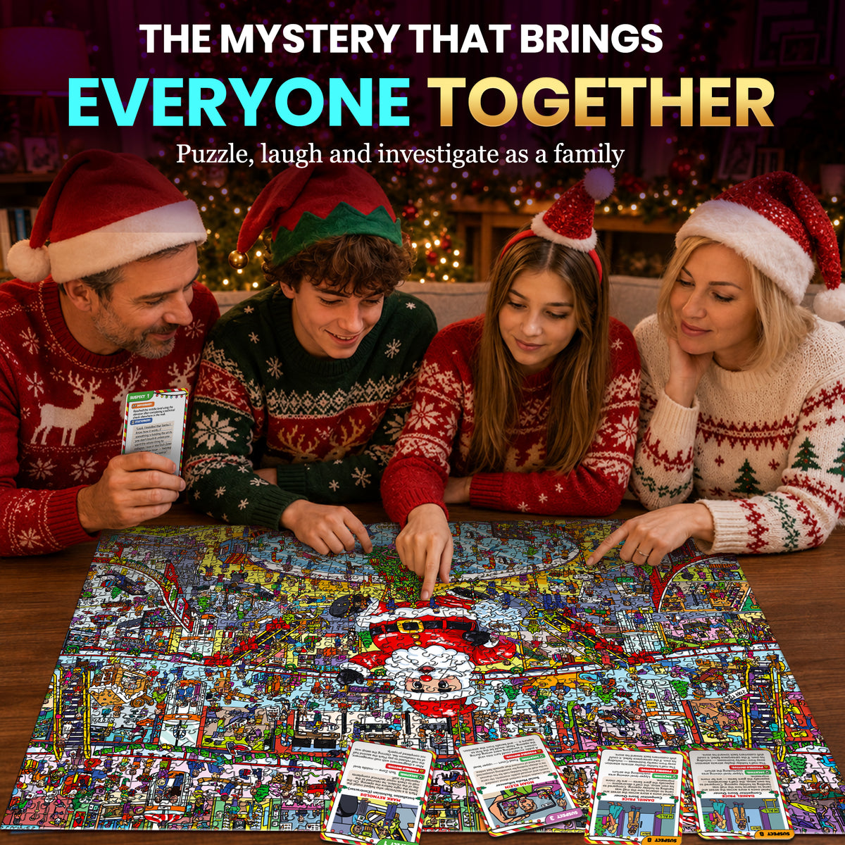 1000 Pcs Puzzle for Adults with Hidden Tasks - Christmas Mall
