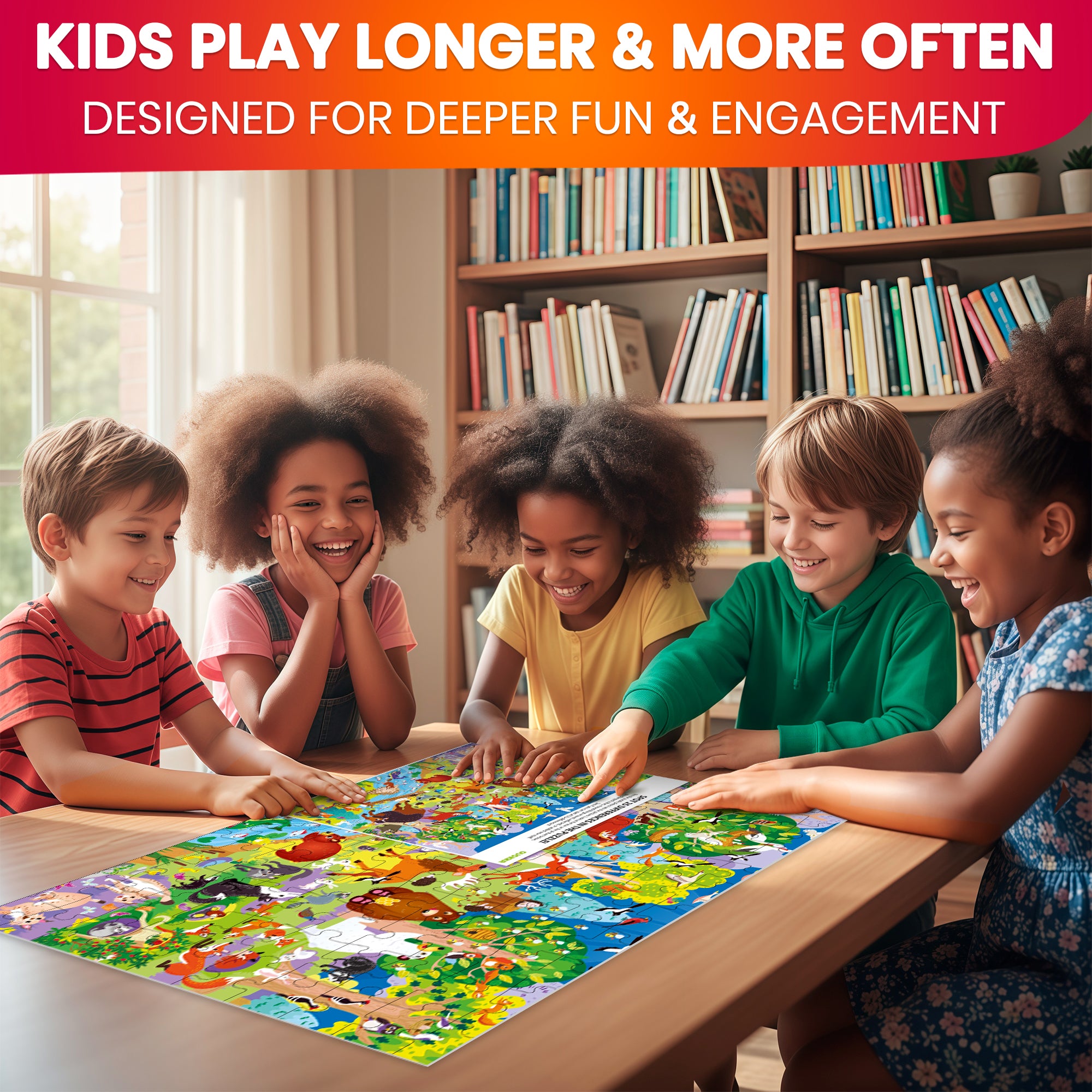 100 Pcs Search and Find Puzzles for Kids - Ocean, Insects & Forest