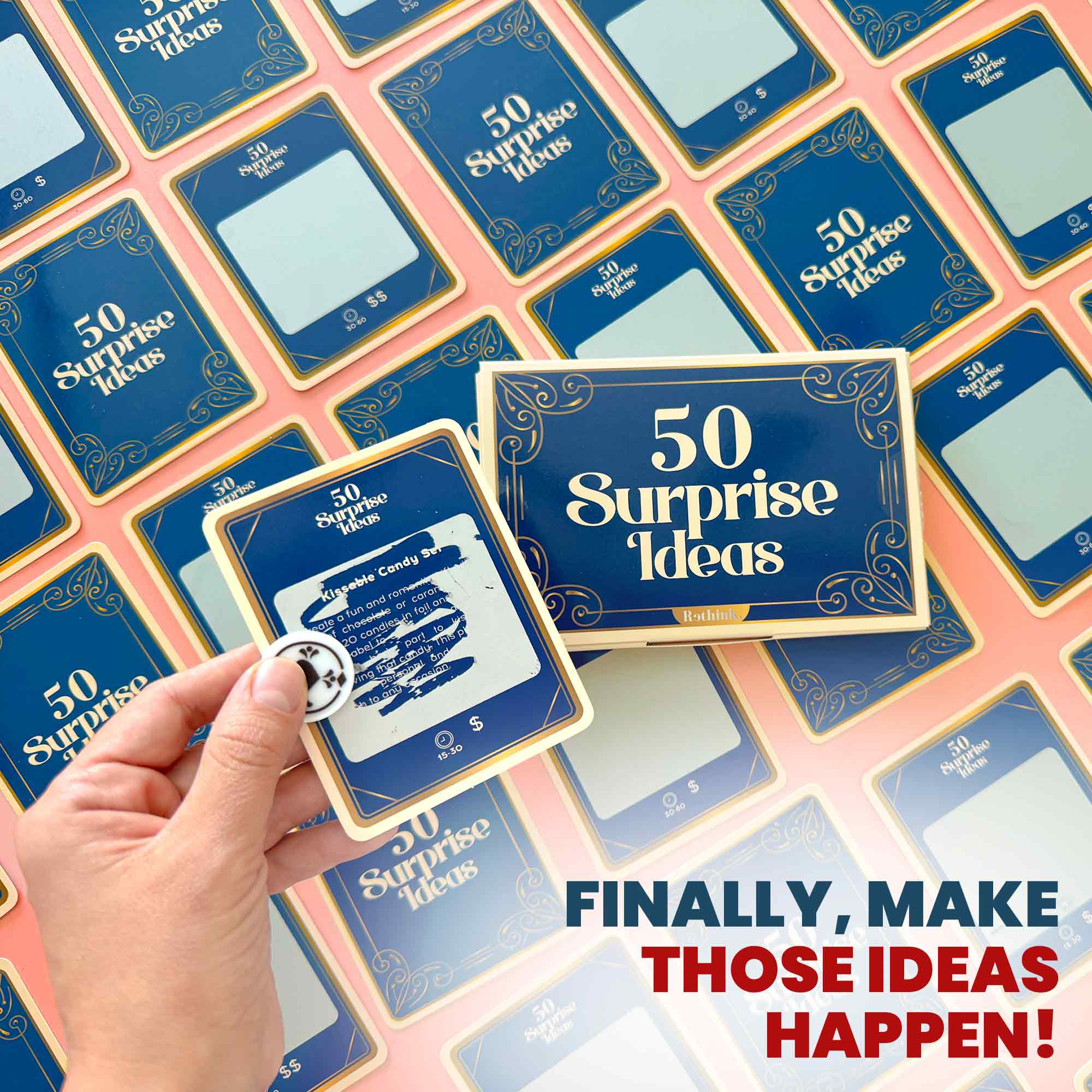 Scratch Cards for Couples Blue | 50 Surprise Ideas