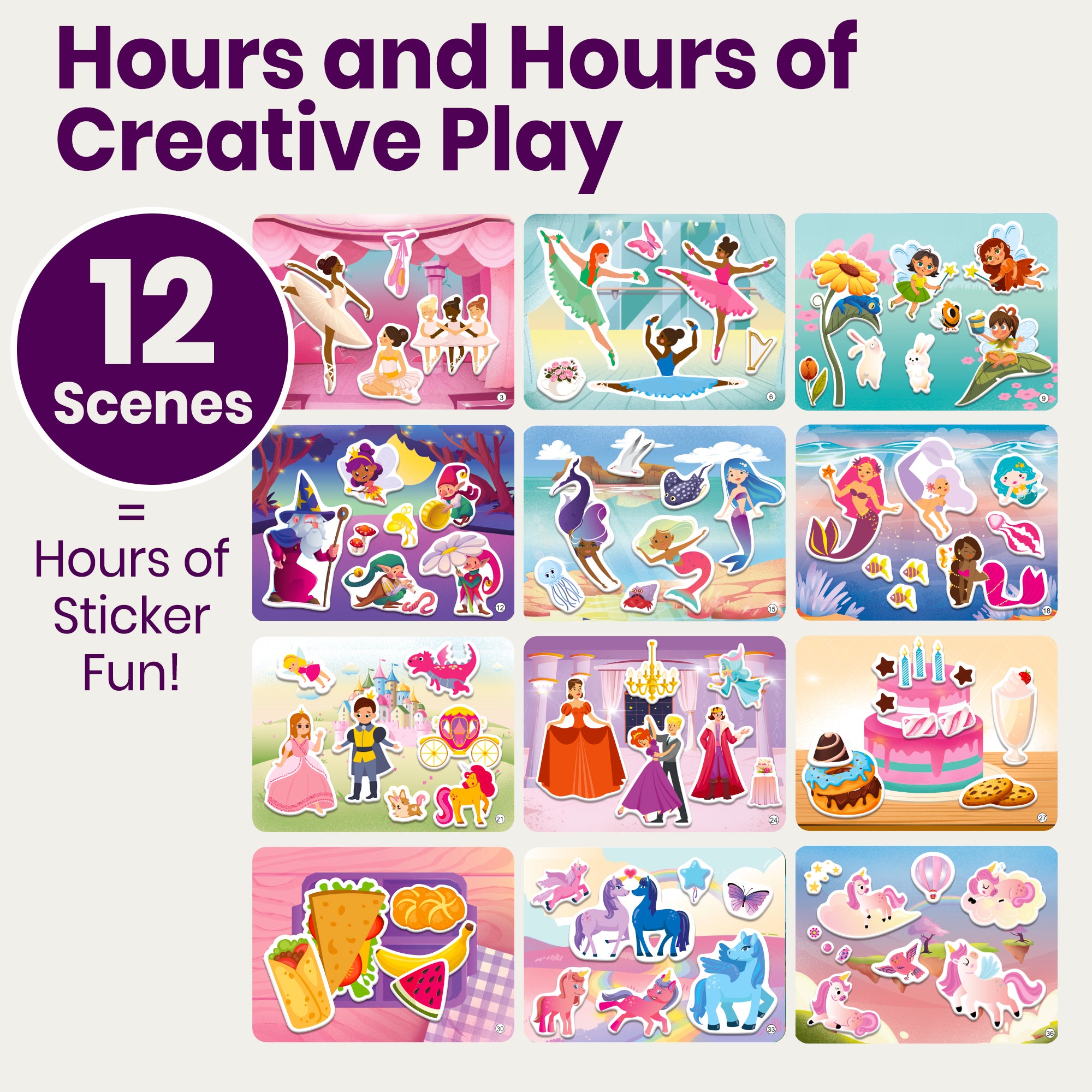Sticker Book for Kids Fairy Tale - Draw & Stick Creative Workbook