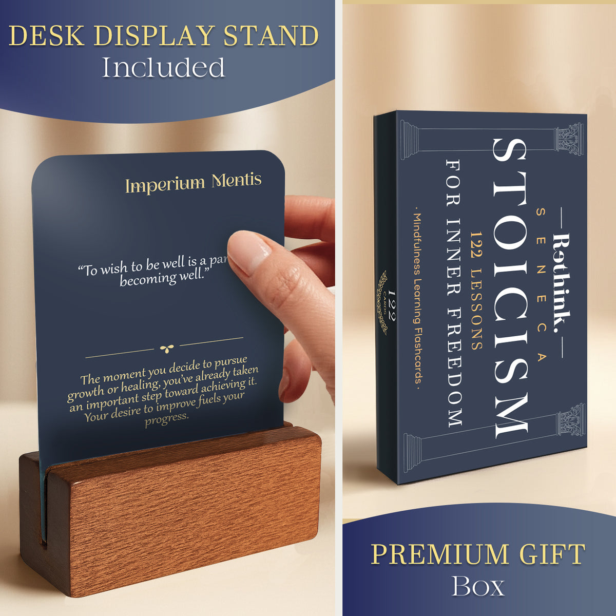 Stoicism Cards Seneca - 122 Daily Quotes & Exercises