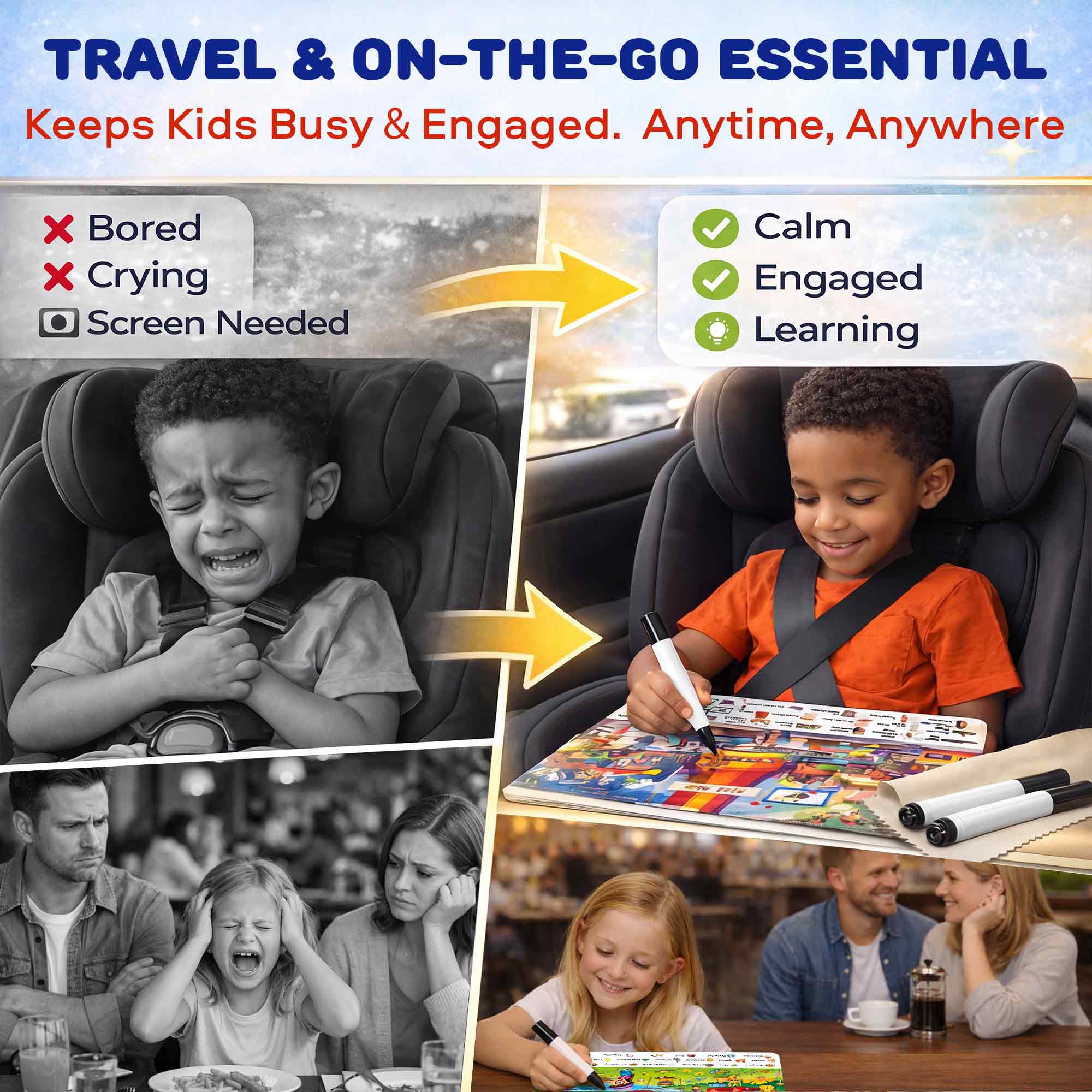 Busy Book for Toddlers - Places I Visit Search and Find Activity