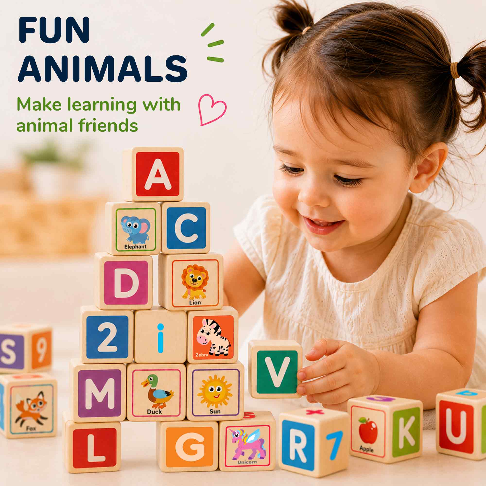 ABC Numbers Preschool Block Puzzles | Learning Toys
