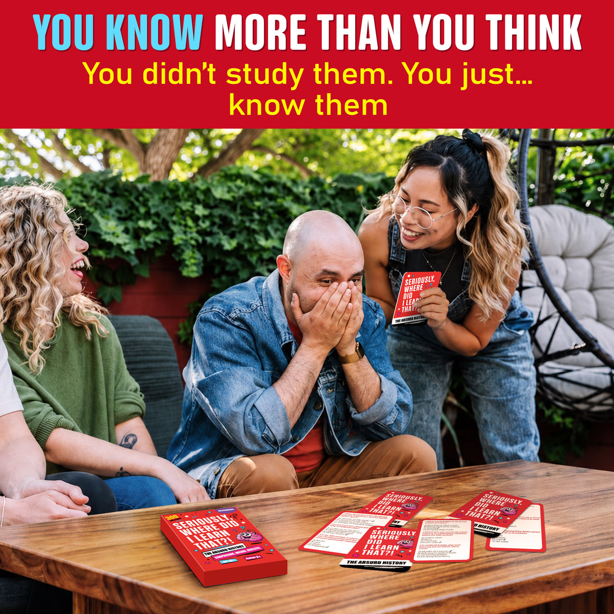 Trivia Card Games for Adults & Teens - 300 Questions on History Facts
