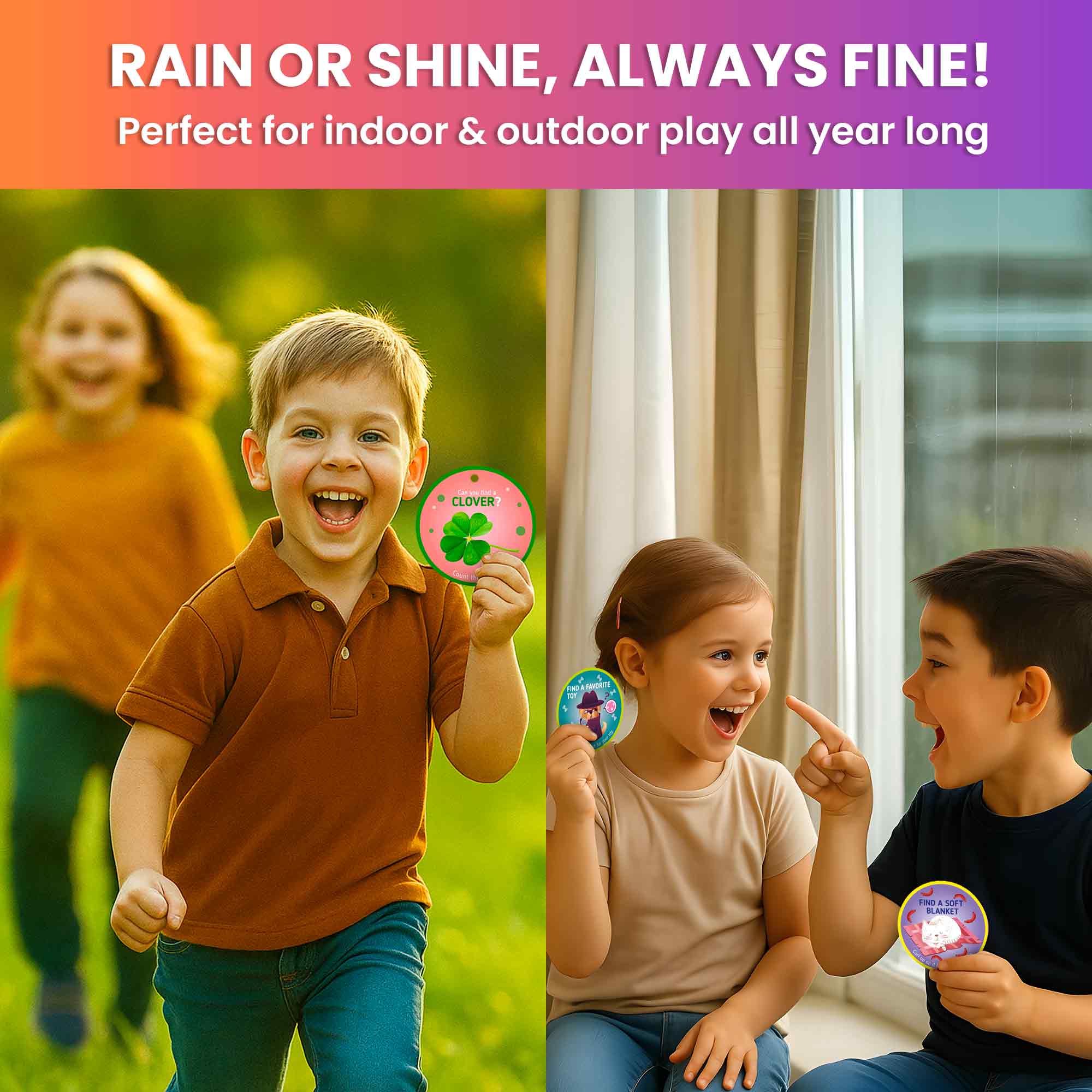 Scavenger Hunt Game for Kids - 200 Activities Outdoor Indoor Cards