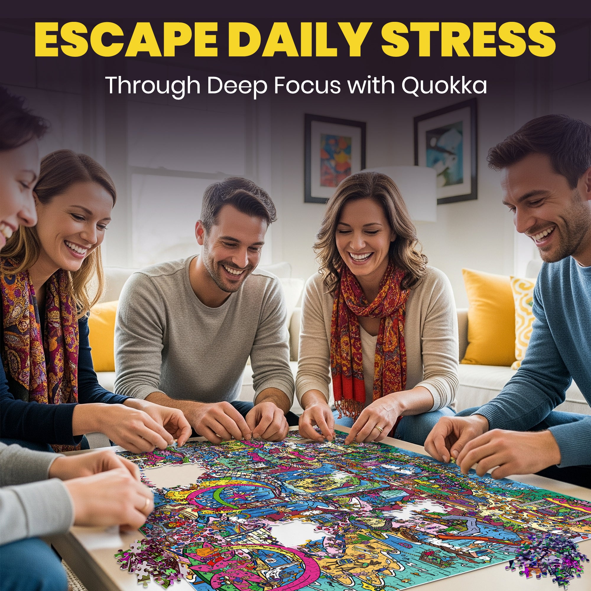 1000 Pcs Puzzle for Adults with Hidden Tasks | Blush Lotus Kingdom