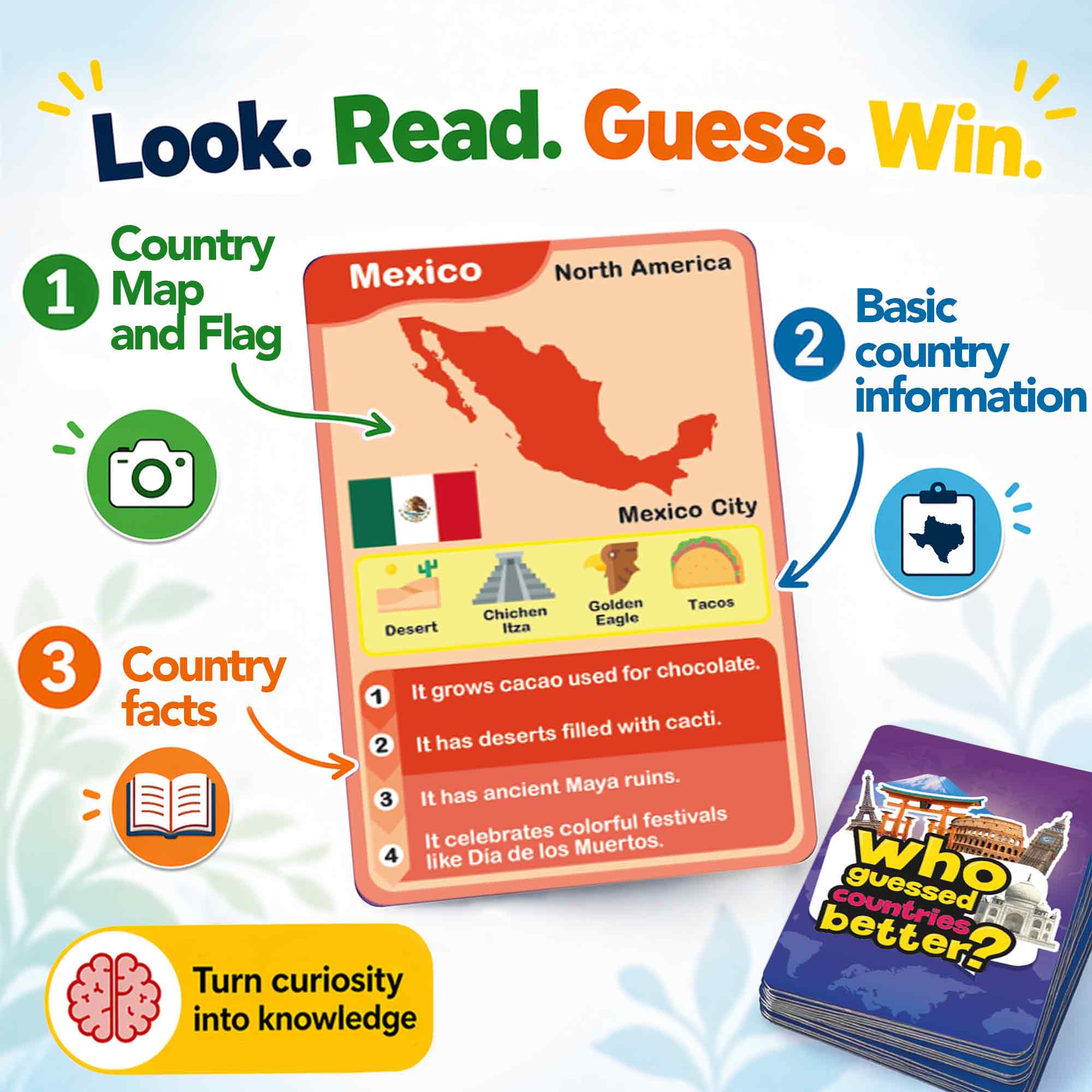 Educational Game for Kids - Who Guess It Better: Countries