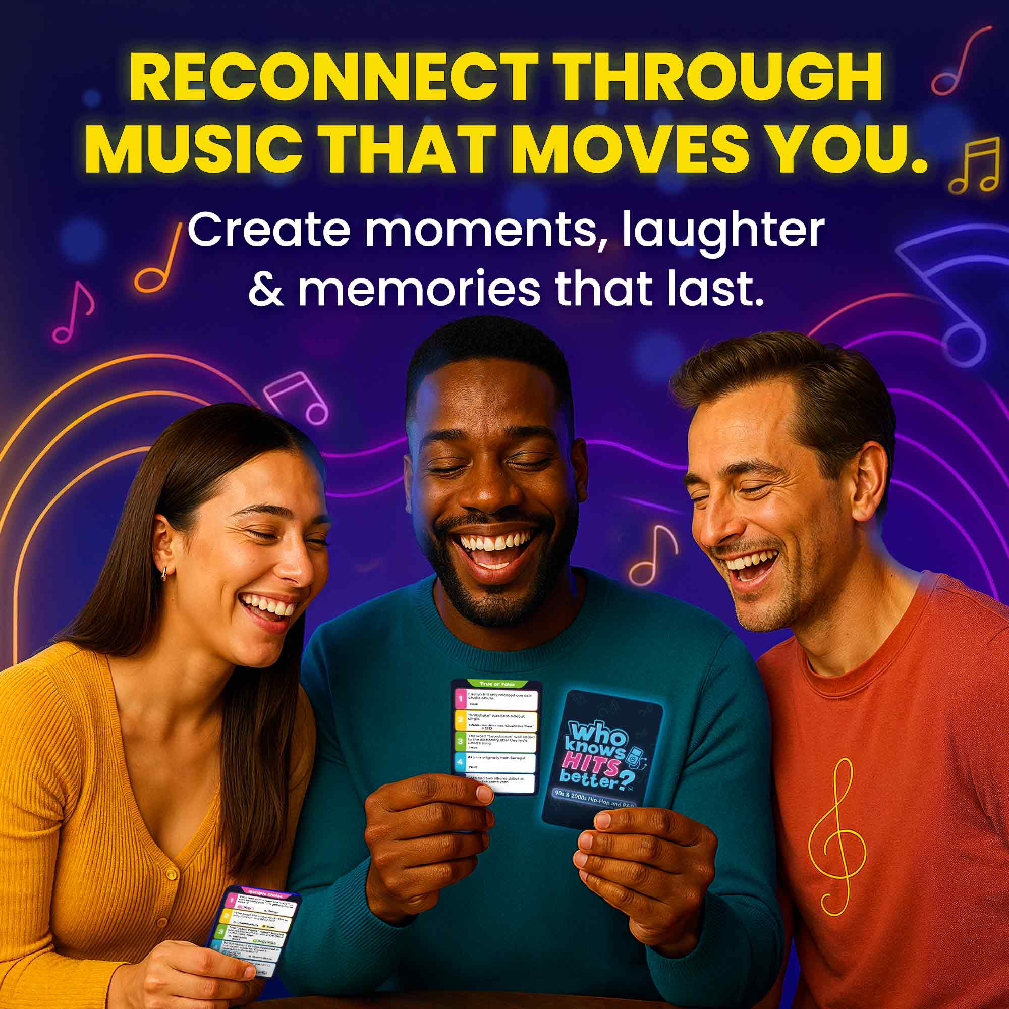 Trivia Card Game - Who Knows Hits Better? 90s & 2000s Hip-Hop & R&B