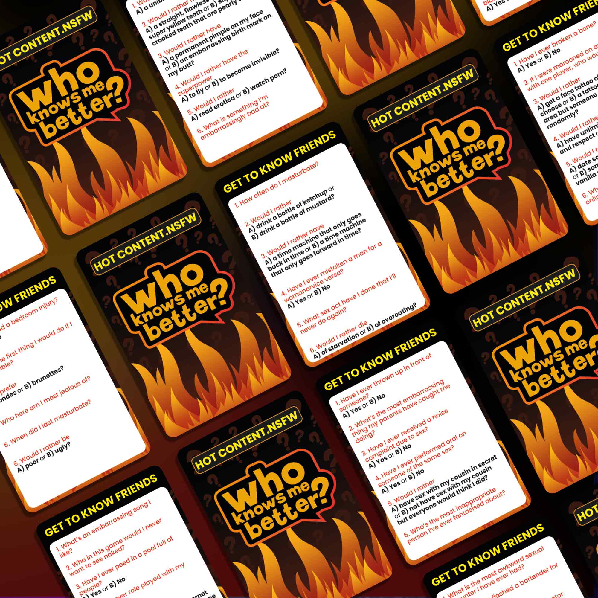 Party Card Game for Adults - Who Knows Me Better NSFW