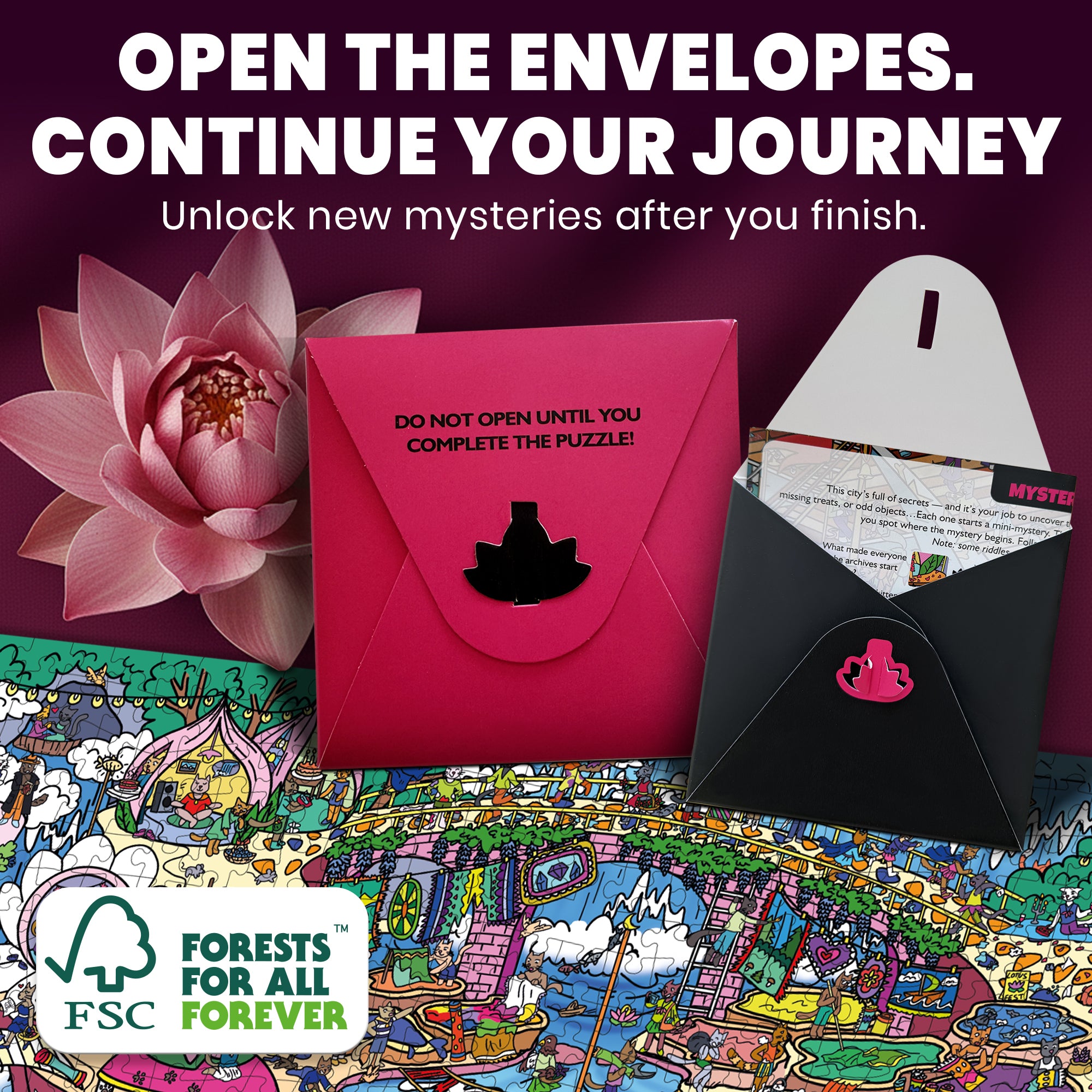 1000 Pcs Puzzle for Adults with Hidden Tasks | Blush Lotus Kingdom