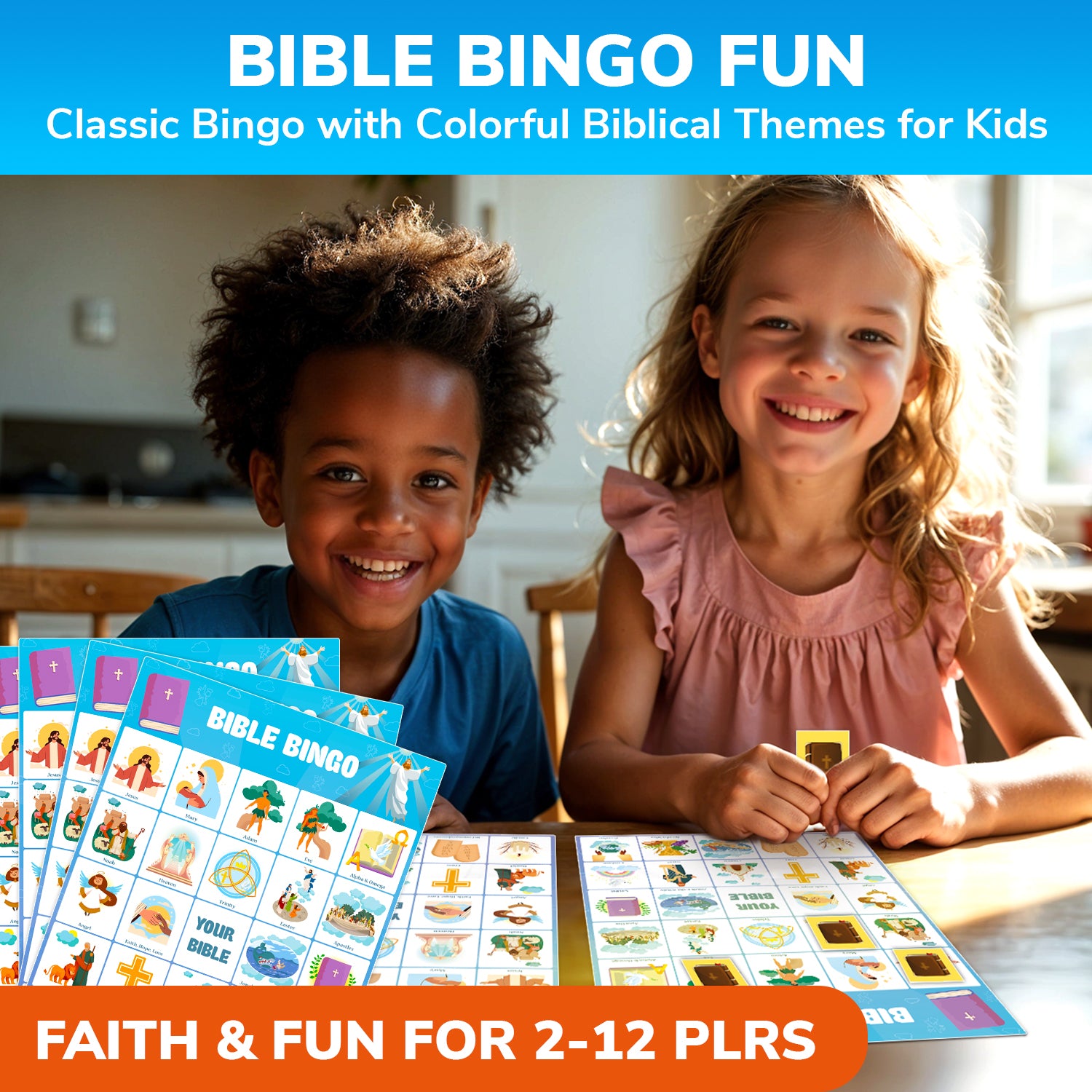 Bible Bingo & Noah's Ark Memory Game | Set of 2 Christian Games for Kids