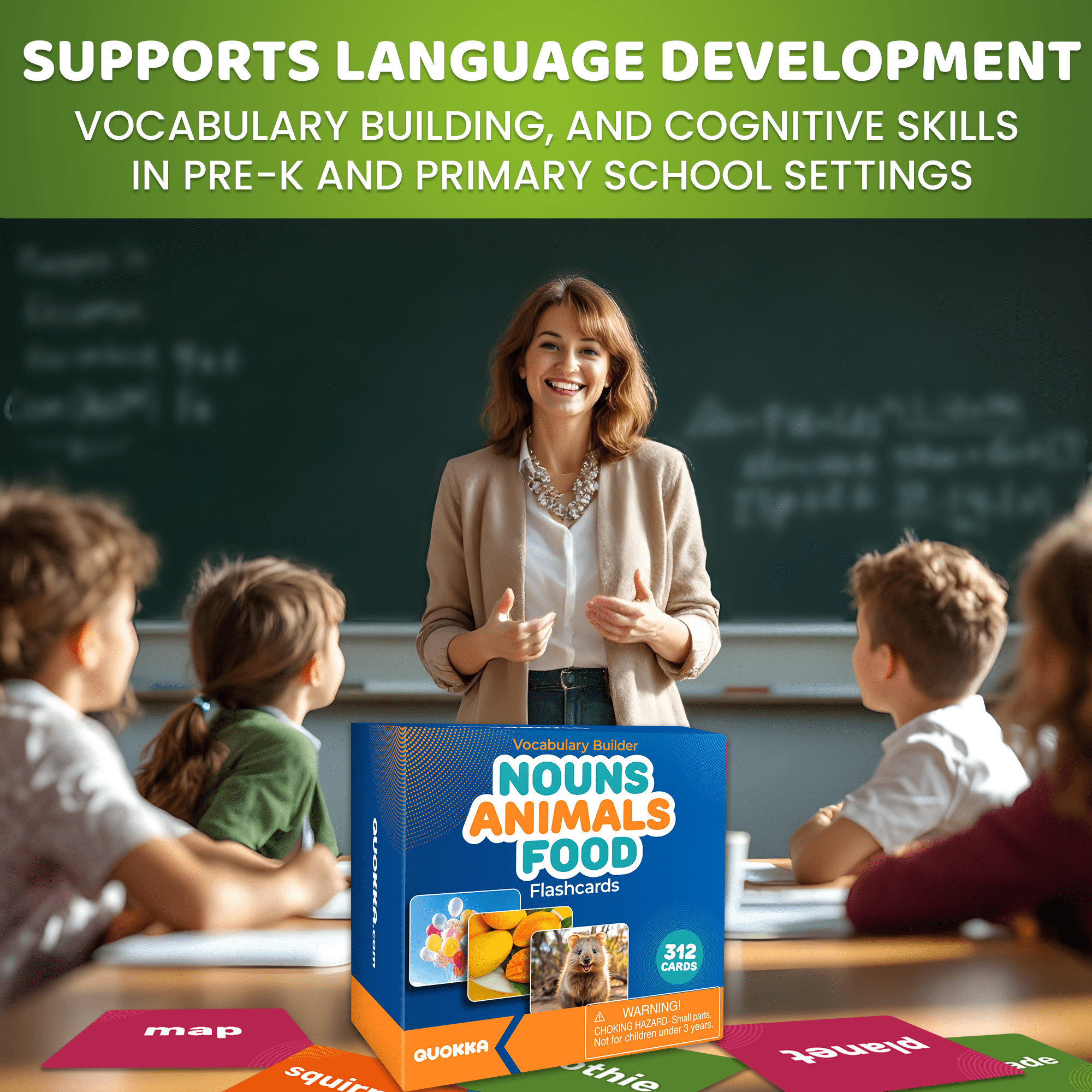 312 Flash Cards Set for Speech Therapy & Vocabulary Building Activities