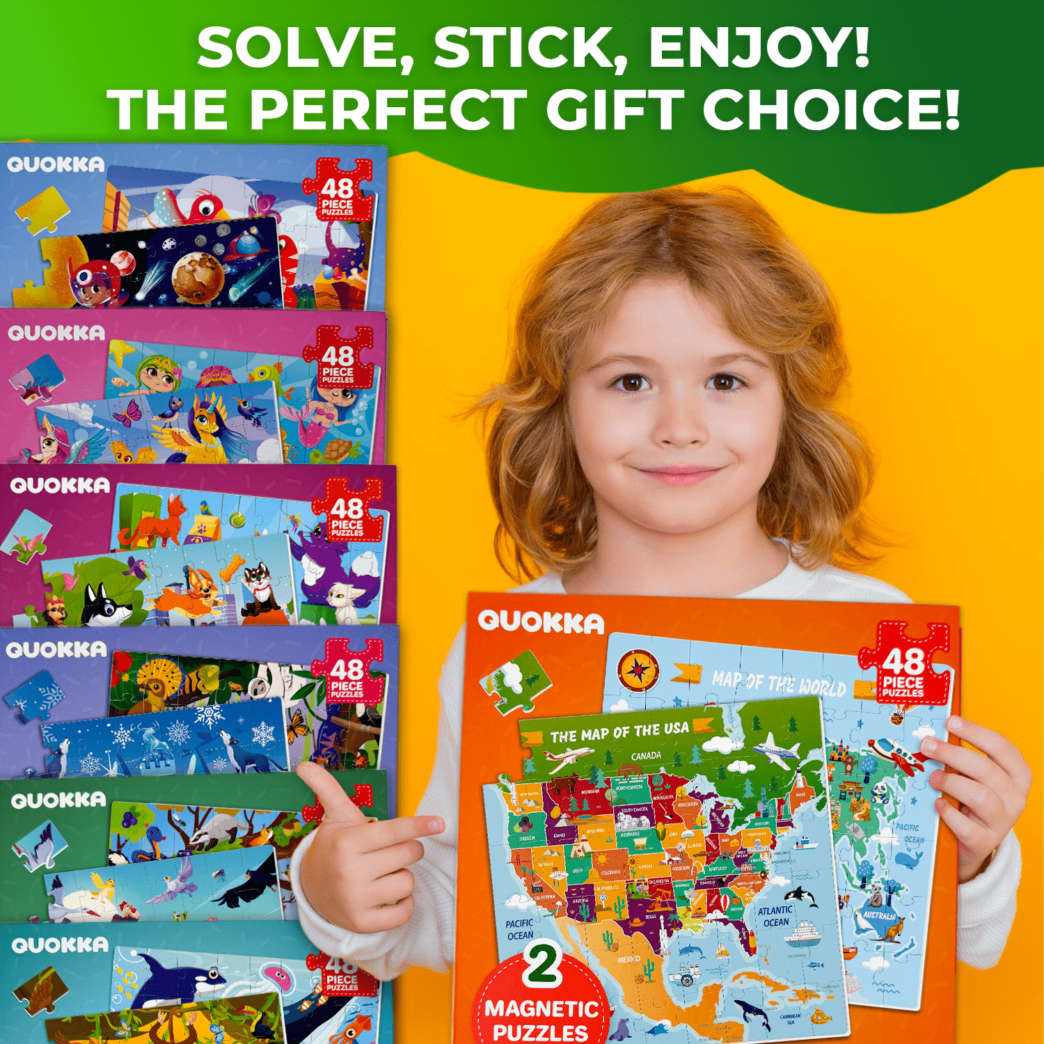 Magnetic Book 2x48 Piece Puzzles for Kids