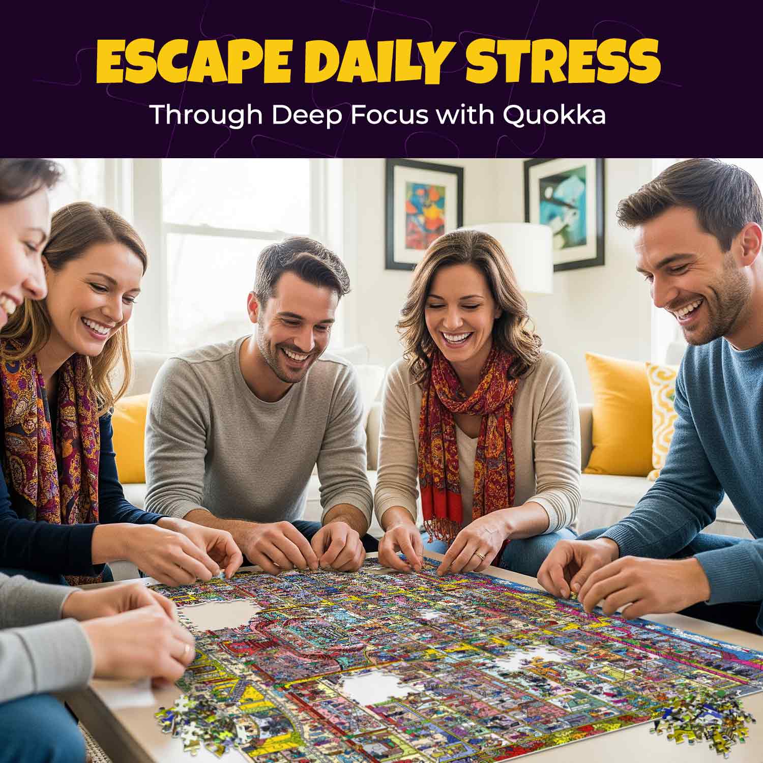 Bundle Set 3x1000 Piece Puzzle for Adults with Hidden Tasks