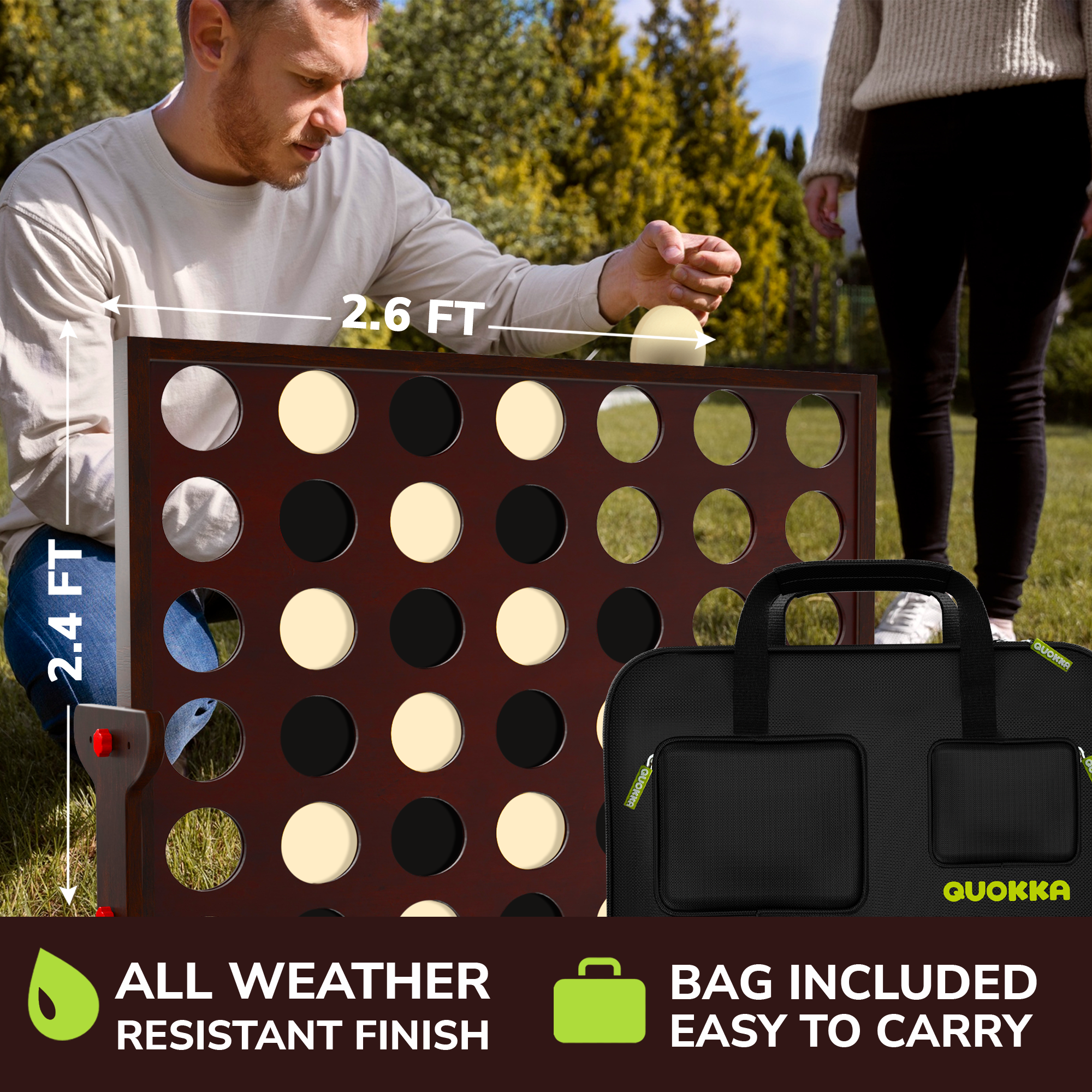 QUOKKA Giant 4-in-1 Connect Outdoor Game