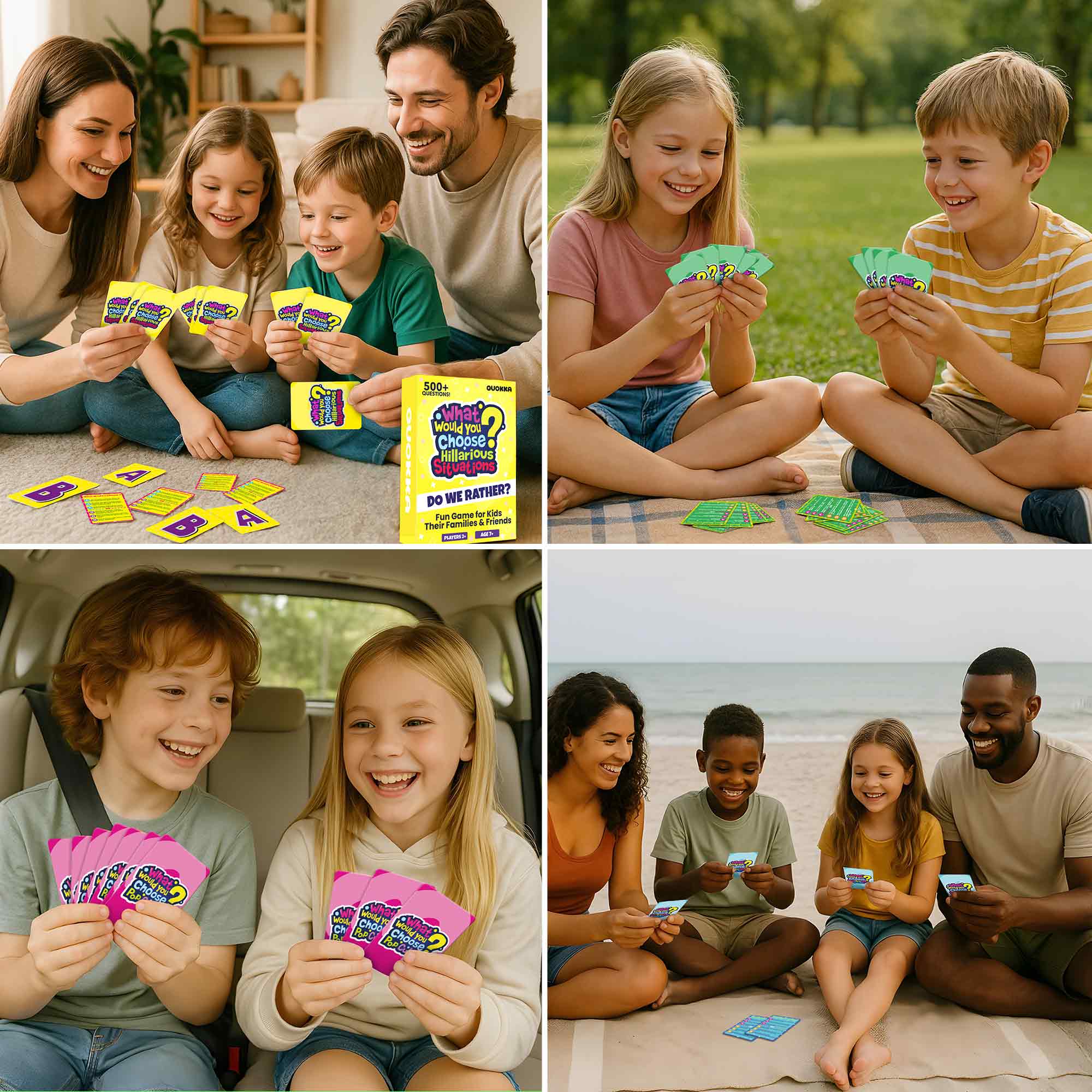 4 Set Card Game What Would You Choose? for Kids & Family