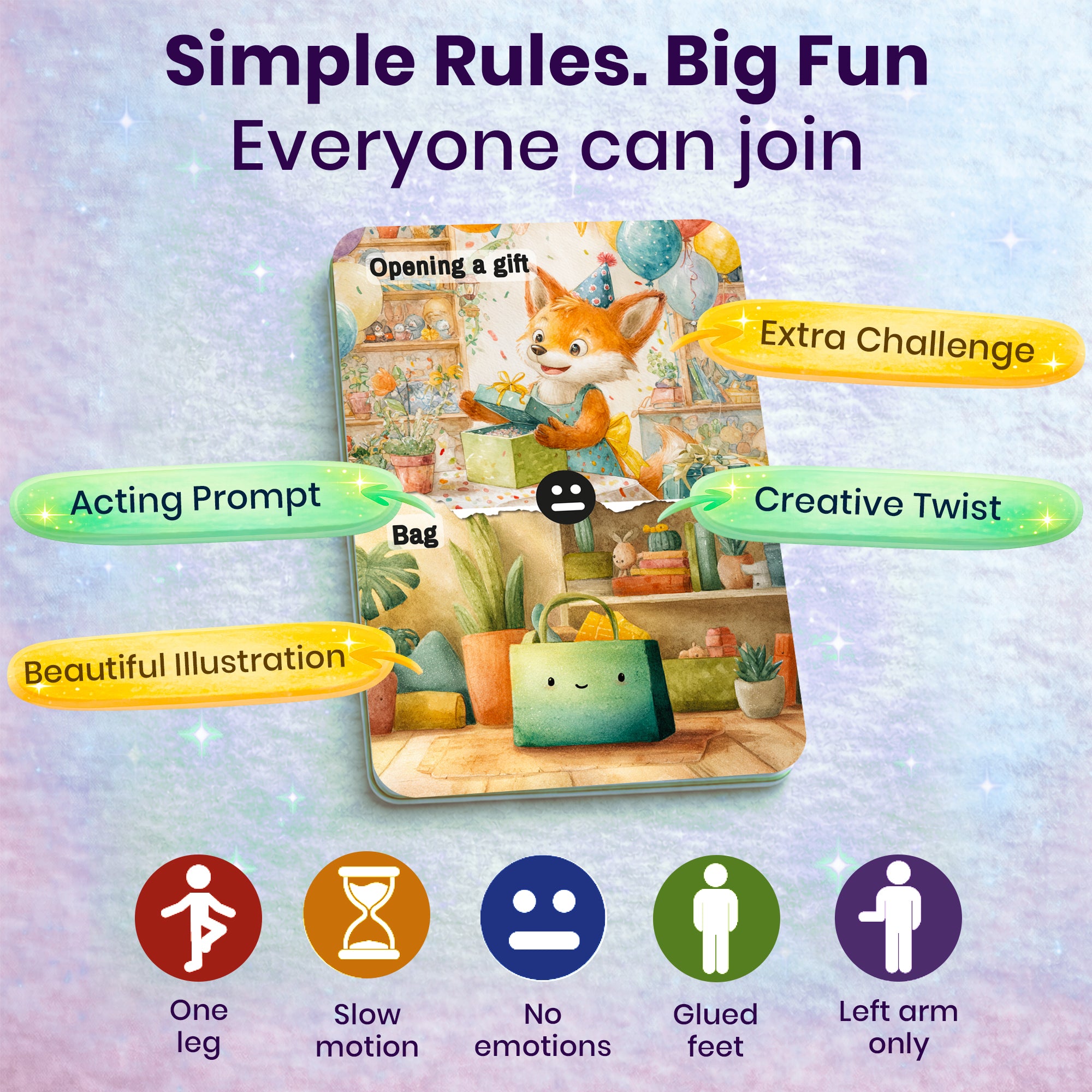 Charades for Kids β 200 Act & Guess Pantomime Tasks Game