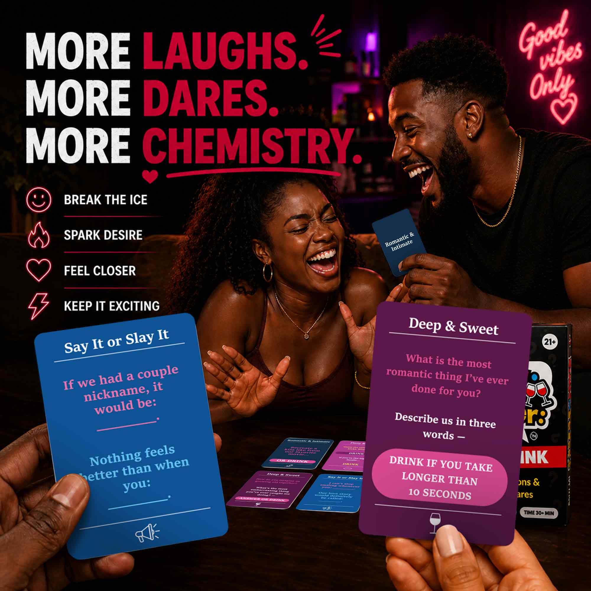 Couples Card Game Love Dare Drink β Spicy Date Night Game