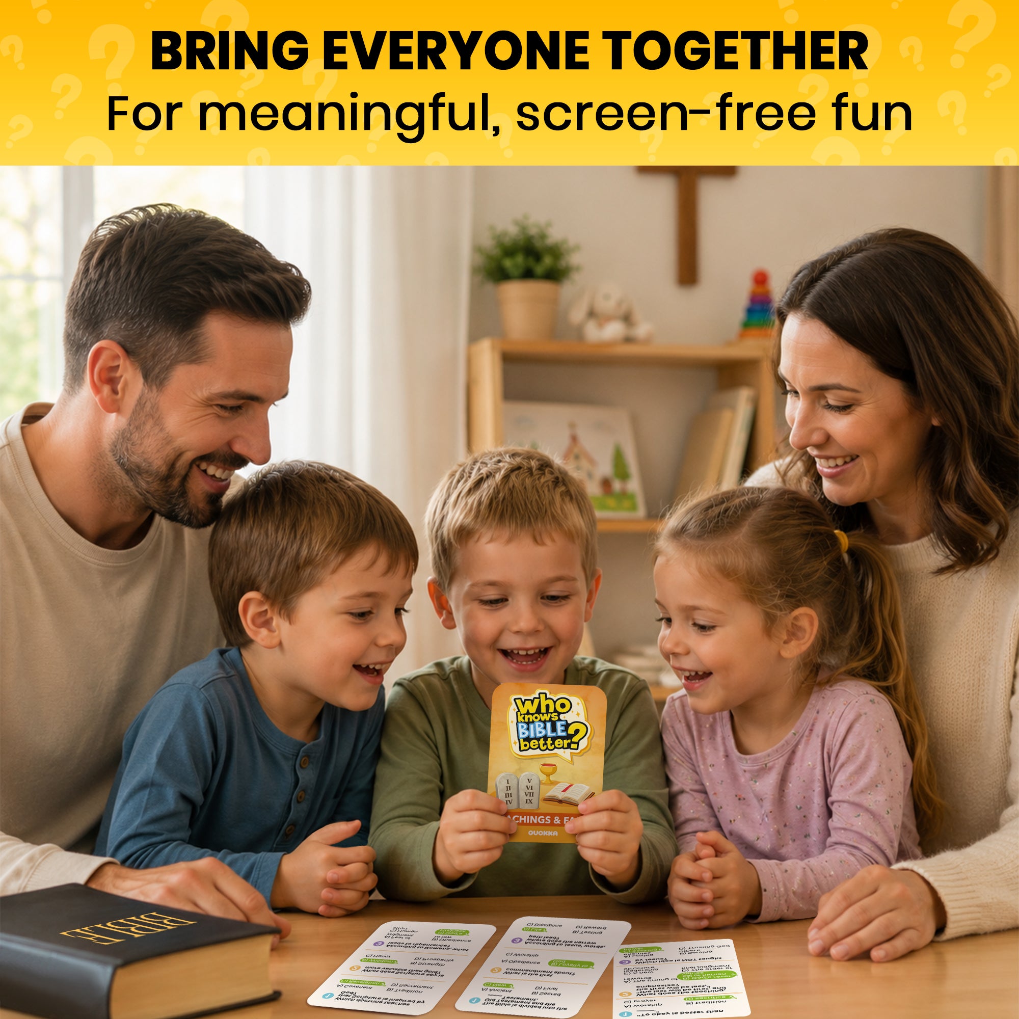 Trivia Card Game - Who Knows Bible Better? Teachings and Facts