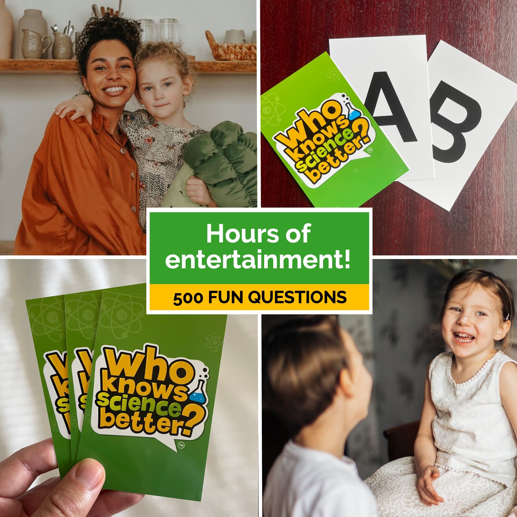 Who Knows Science Better Kids & Family Card Quiz Game - QUOKKA