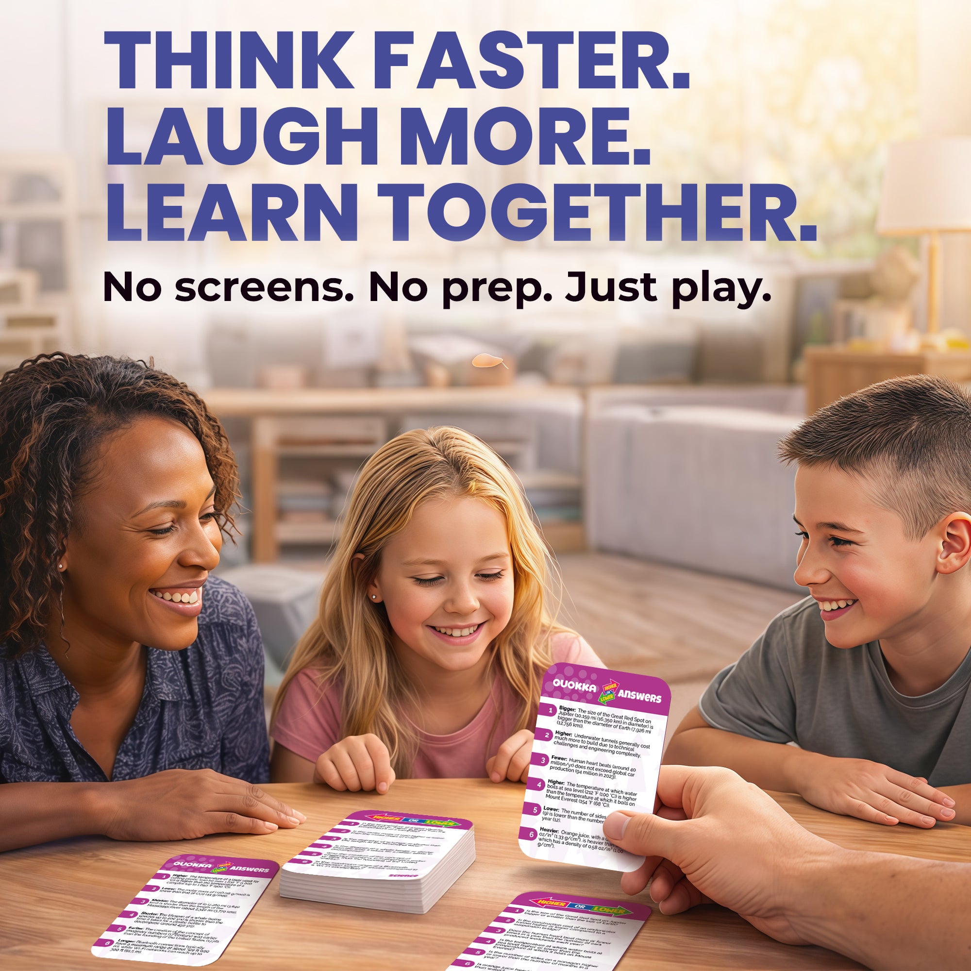 Board Game Higher or Lower Science | Family Card Game