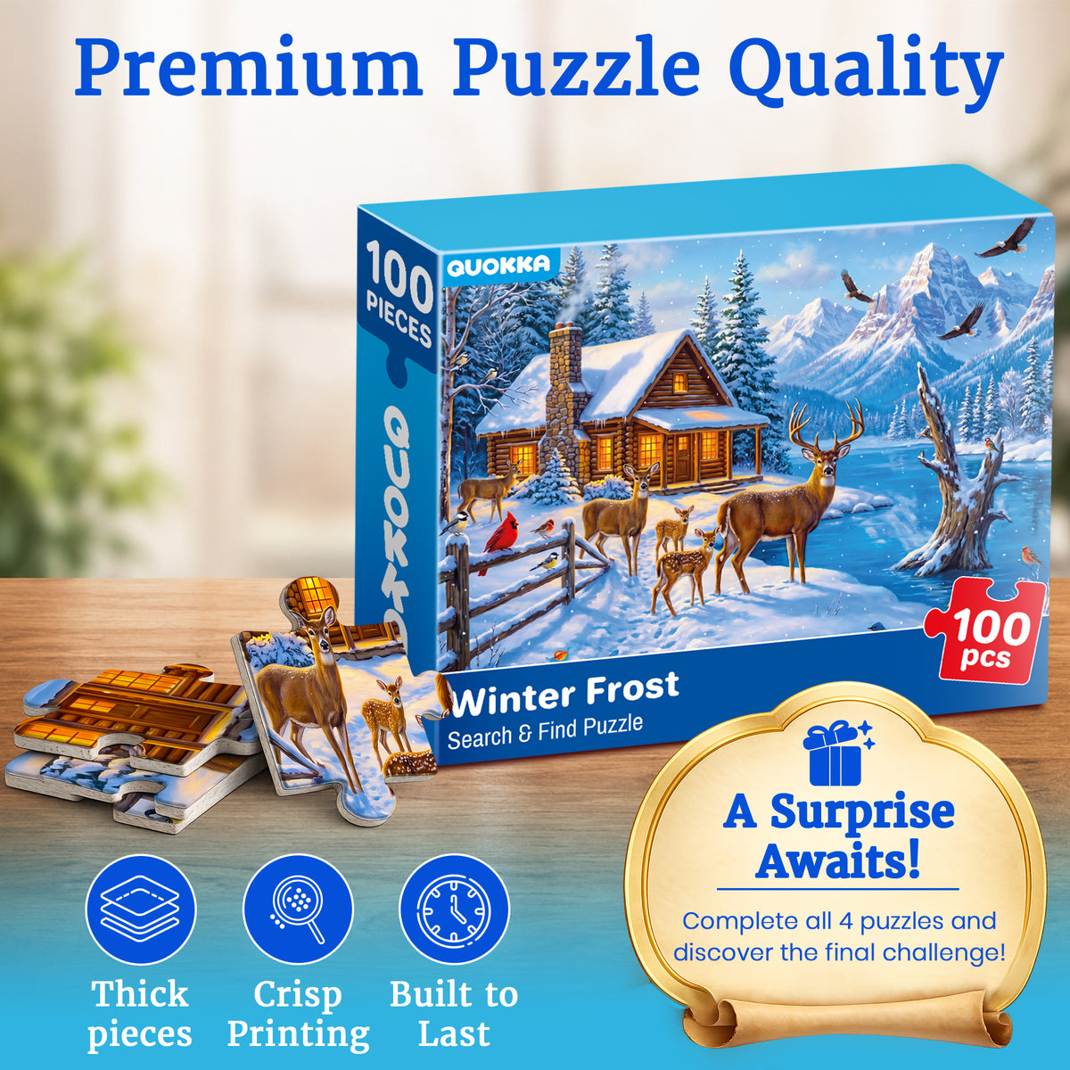 100 Pcs Search & Find Dementia Puzzles for Elderly - Seasons
