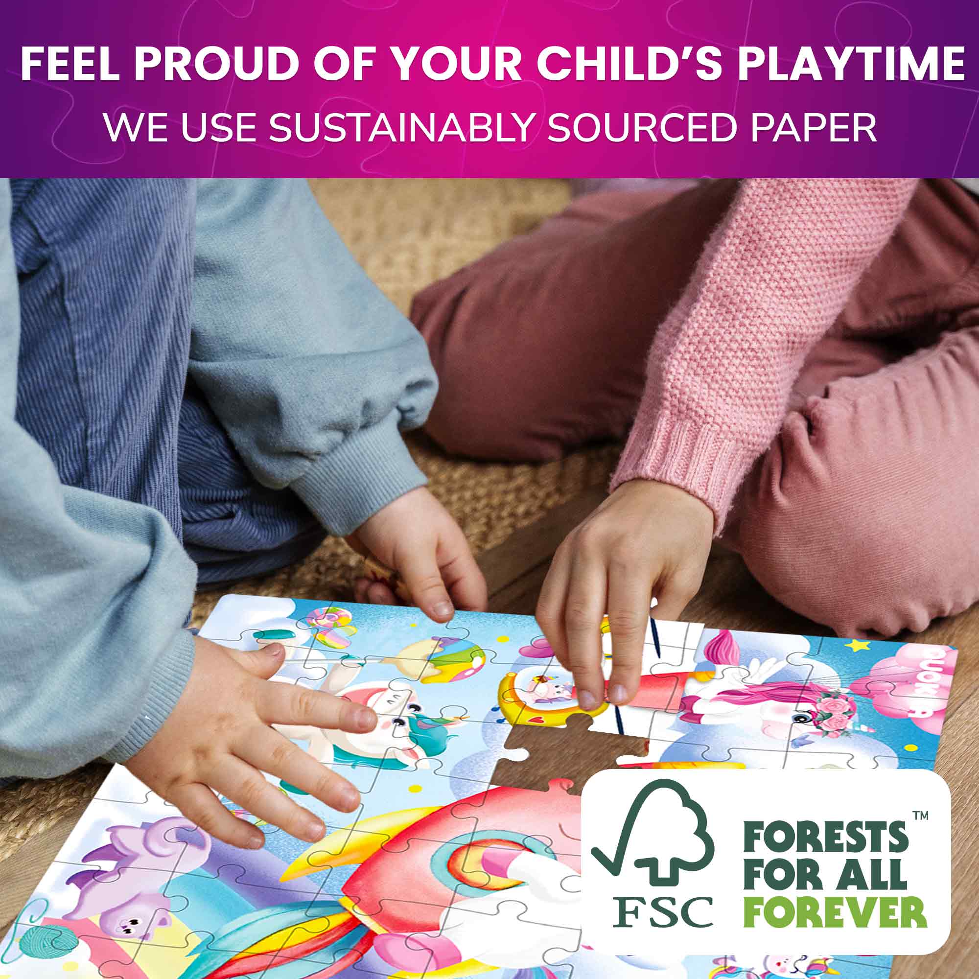 60 Piece Puzzles for Kids | Unicorns, Mermaids, Princesses & Fairy Tale