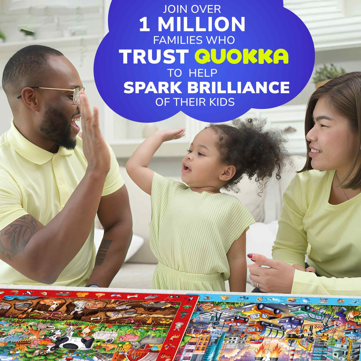 100 Piece Search & Find Puzzles for Kids City and Animals