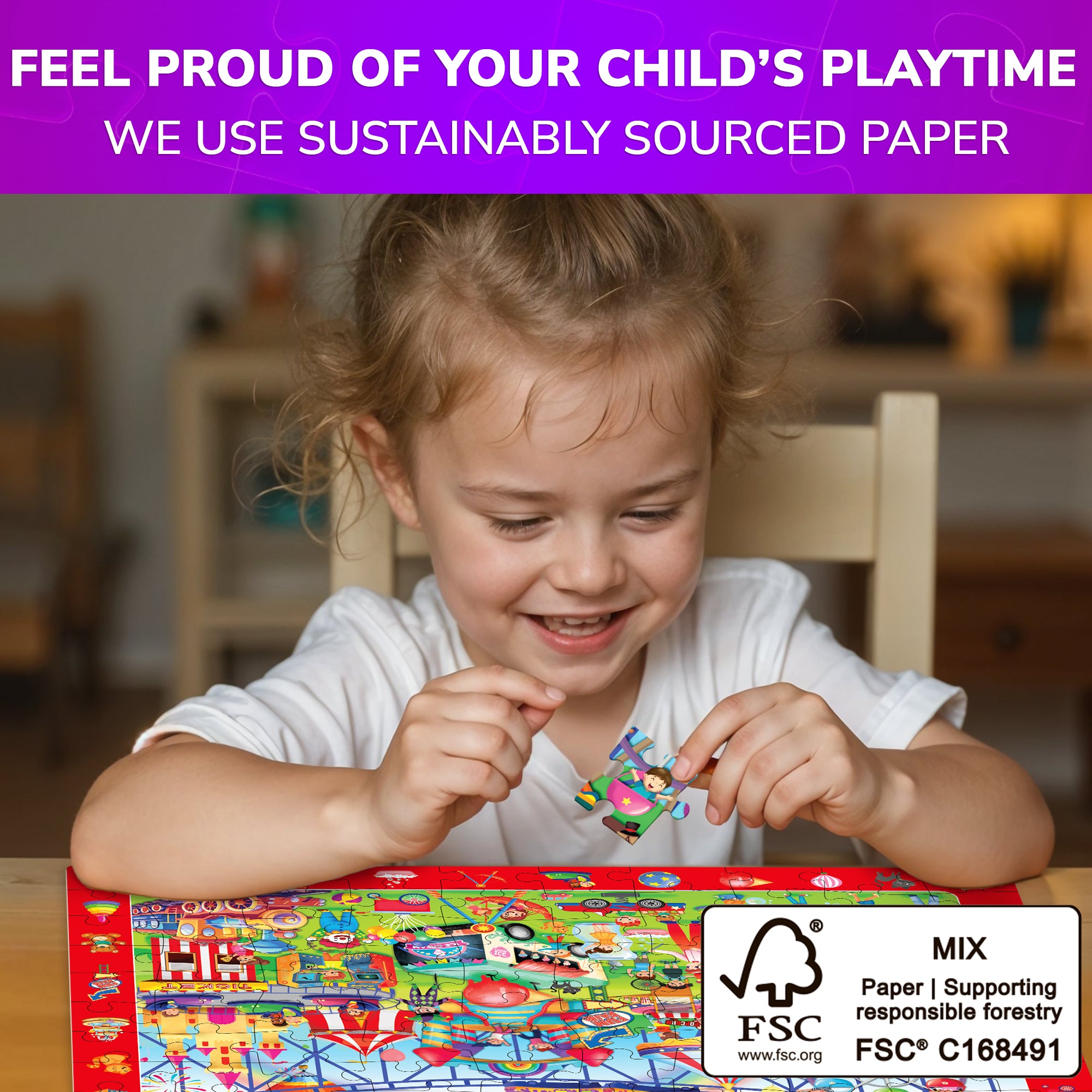 100 Piece Search & Find Puzzles for Kids with Kids Center