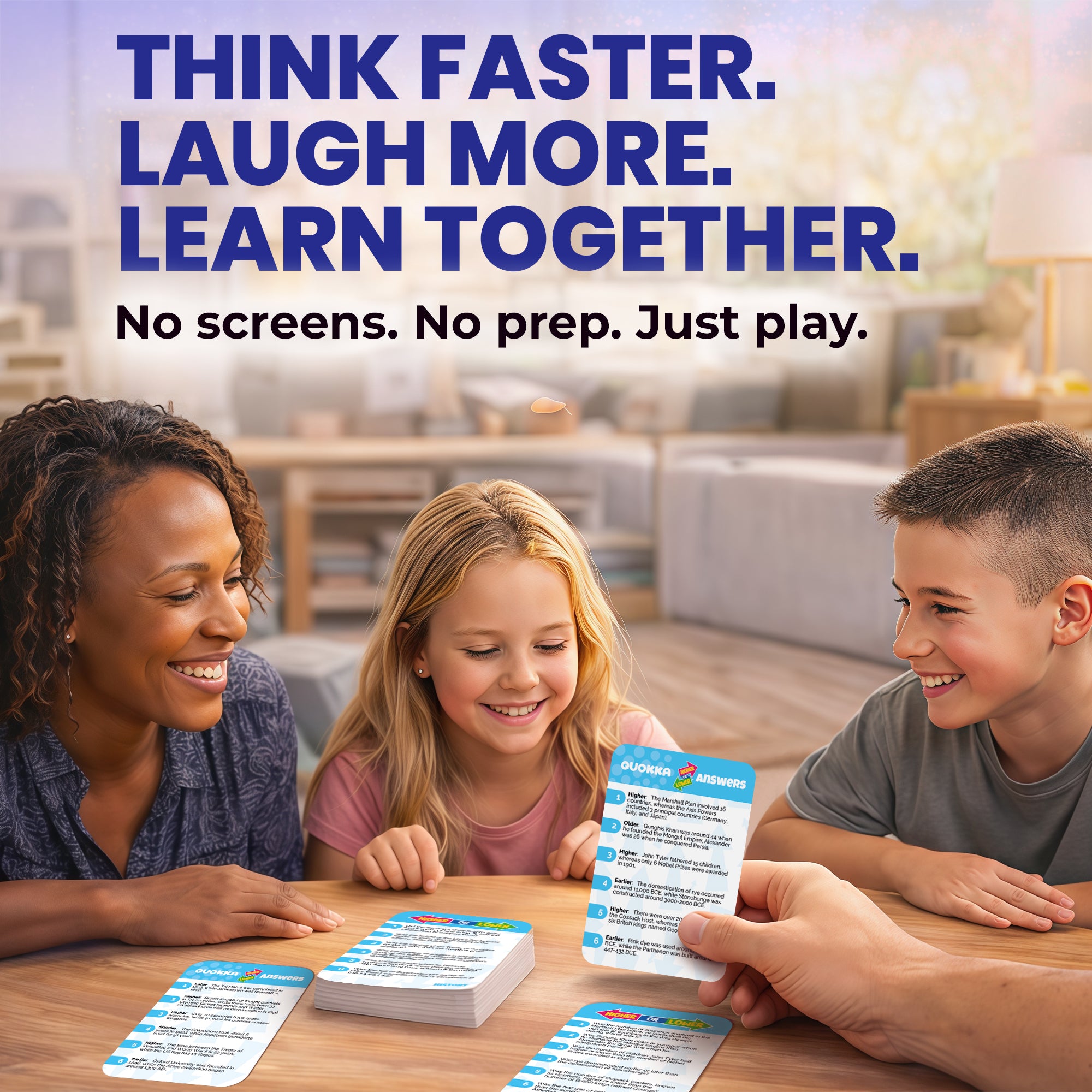 Higher or Lower History Board Game for Kids