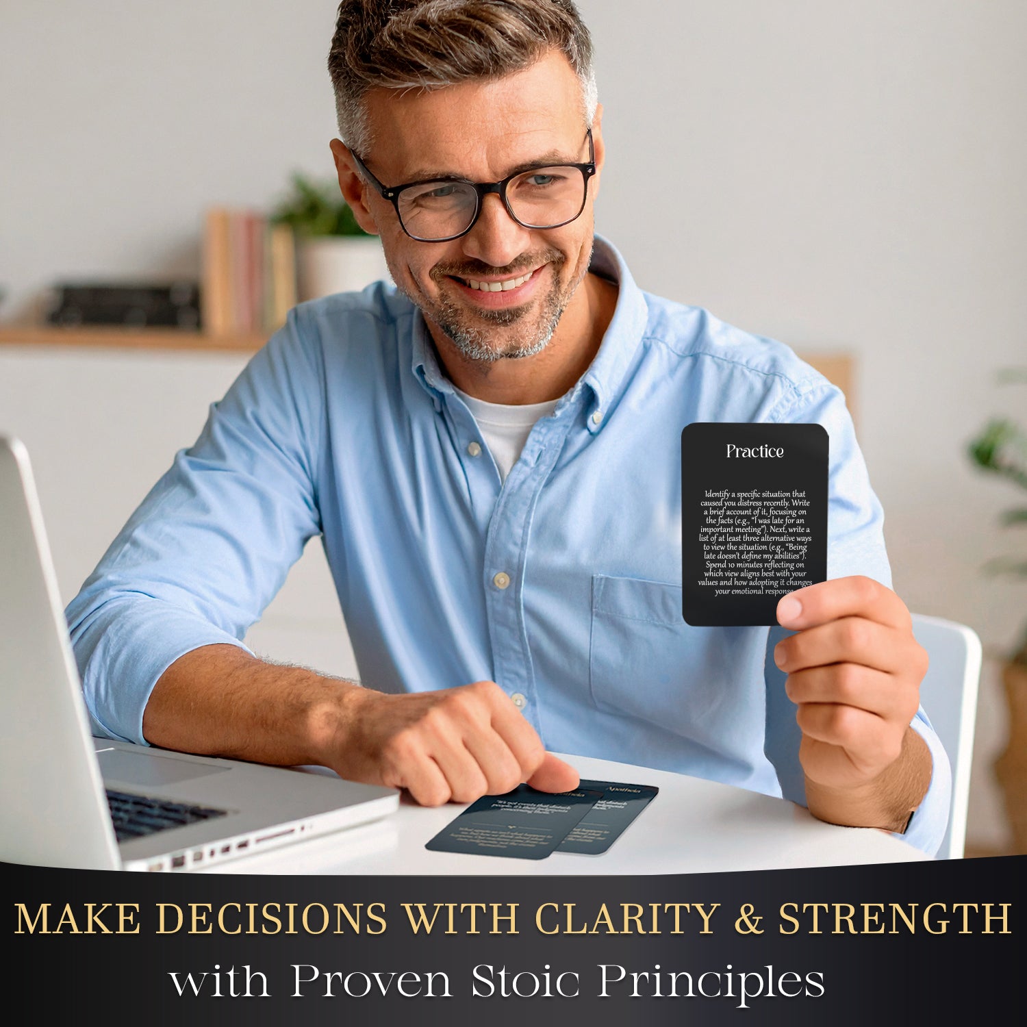 Stoicism Cards Epictetus - 122 Daily Quotes & Exercises