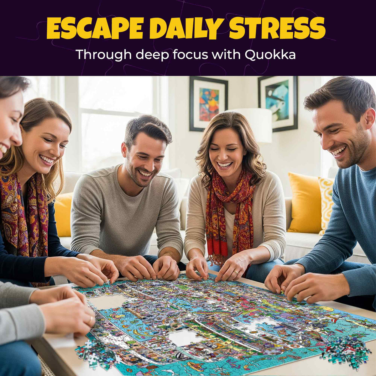 Bundle Set 3x1000 Piece Puzzle for Adults with Fun Challenges