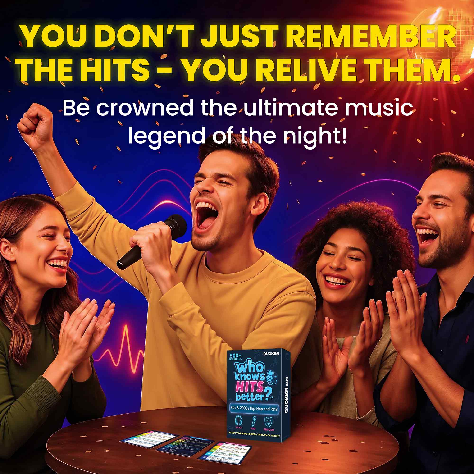 Trivia Card Game - Who Knows Hits Better? 90s & 2000s Hip-Hop & R&B