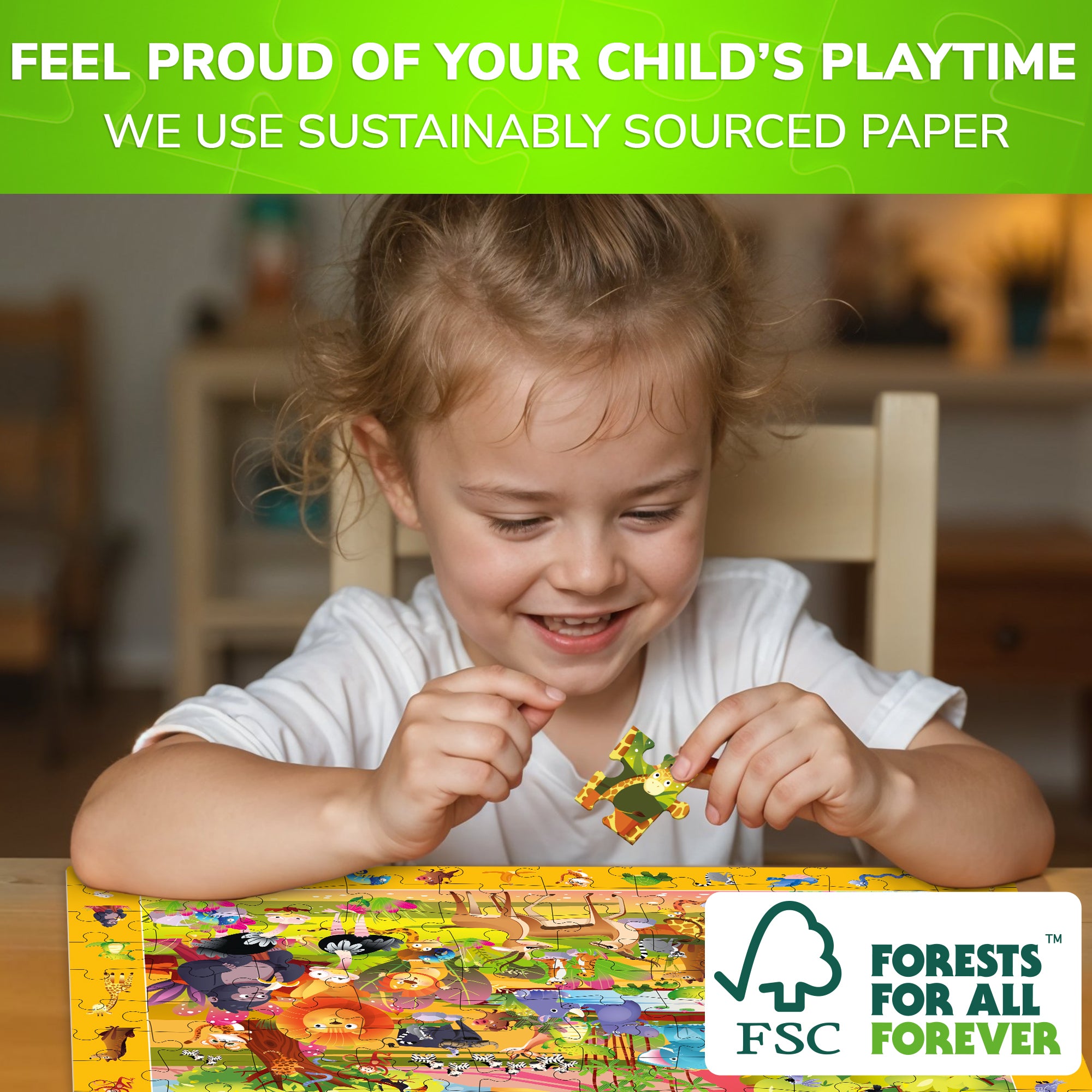 100 Piece Search & Find Puzzles for Kids with Animals, Cars