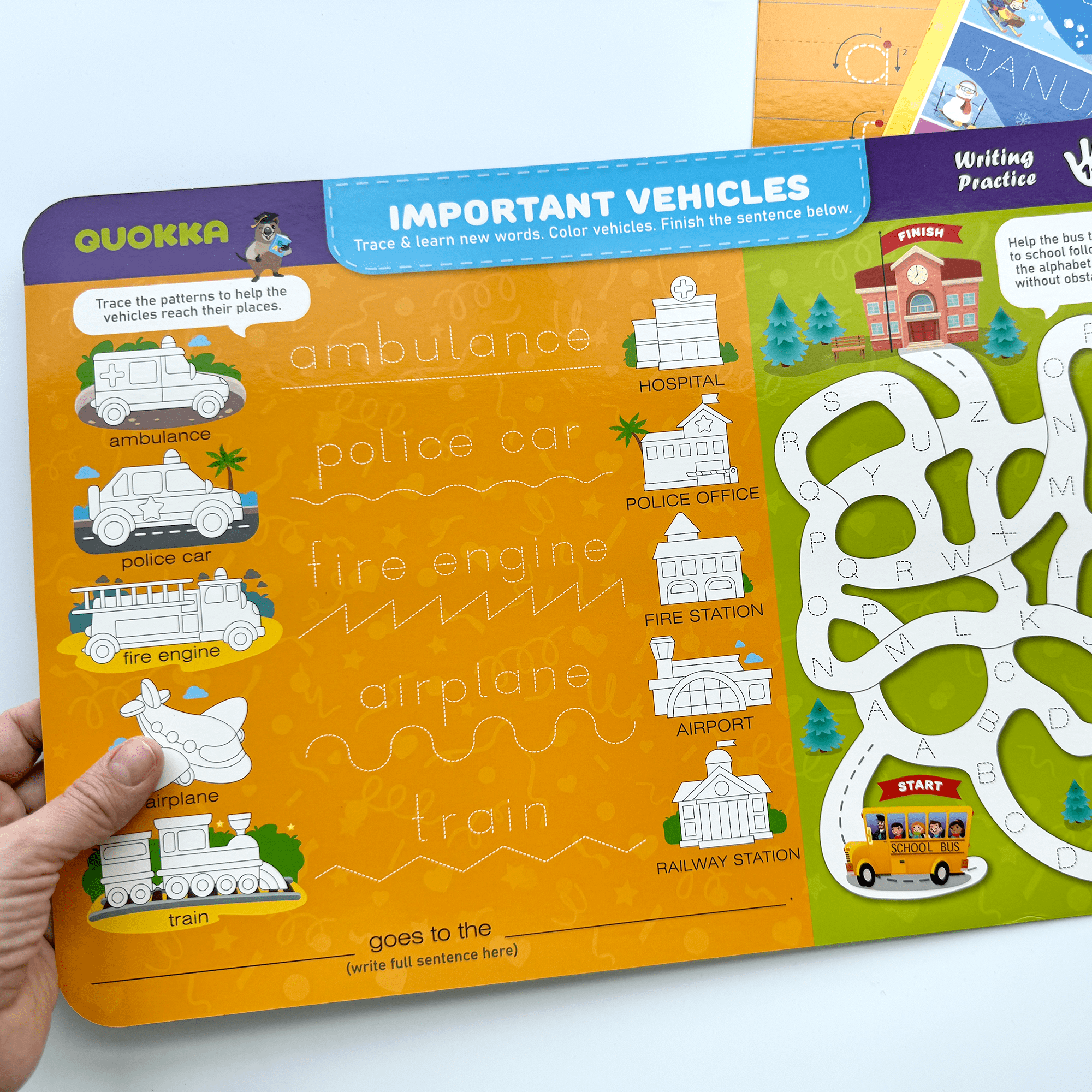 QUOKKA Busy Book Practice Handwriting for Kids - Learn to Write