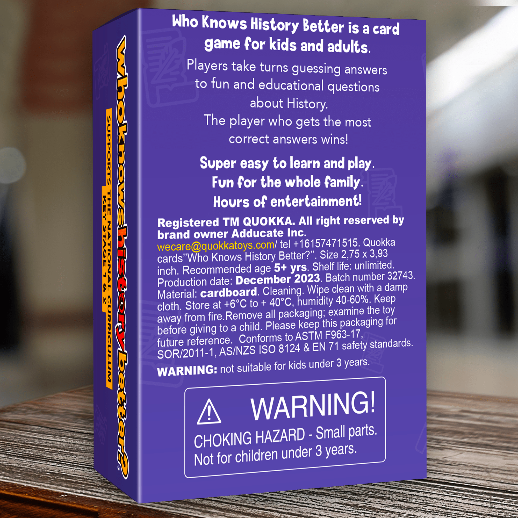 Trivia Game Who Knows History Better? for Kids & Family