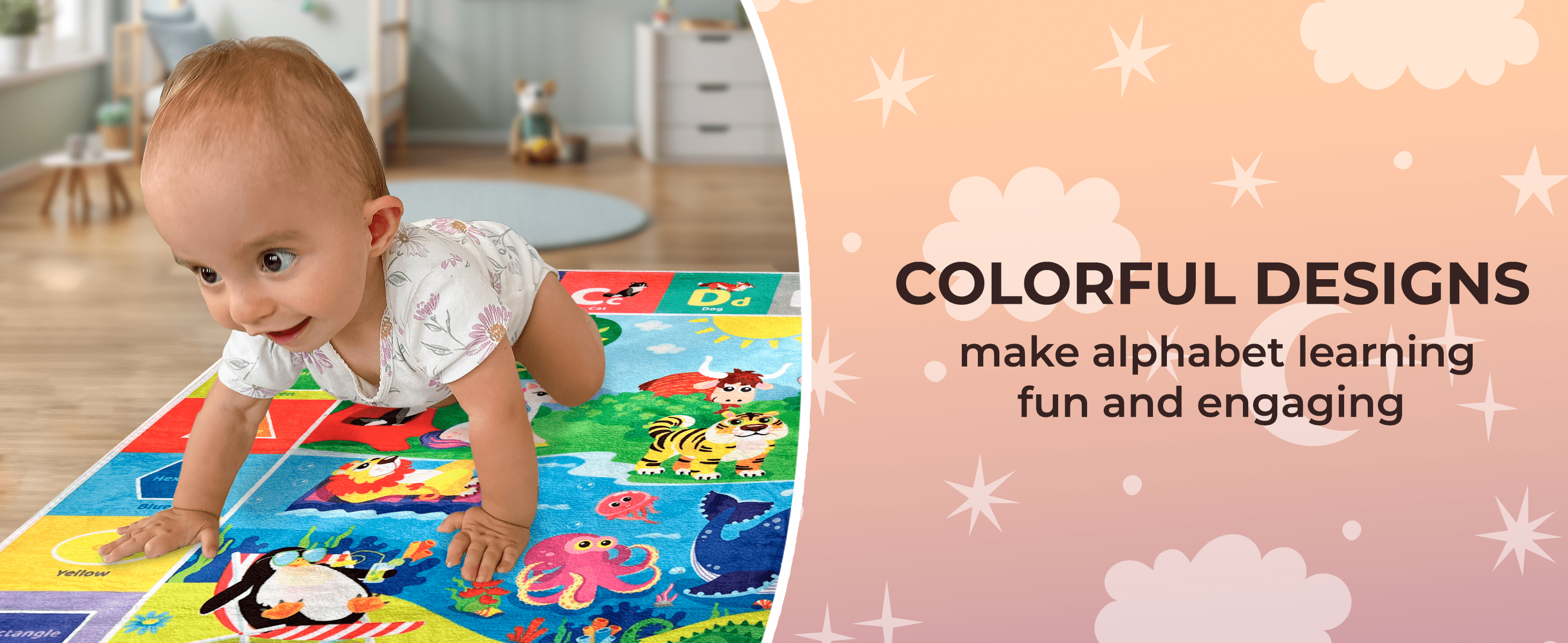 Soft Plush Surface ABC Playmat
