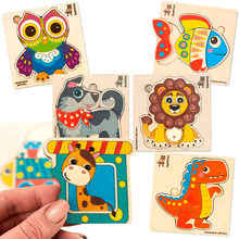Load image into Gallery viewer, 3 Year Old Puzzle for Toddlers Unique Shapes | Animal Jigsaw Puzzles
