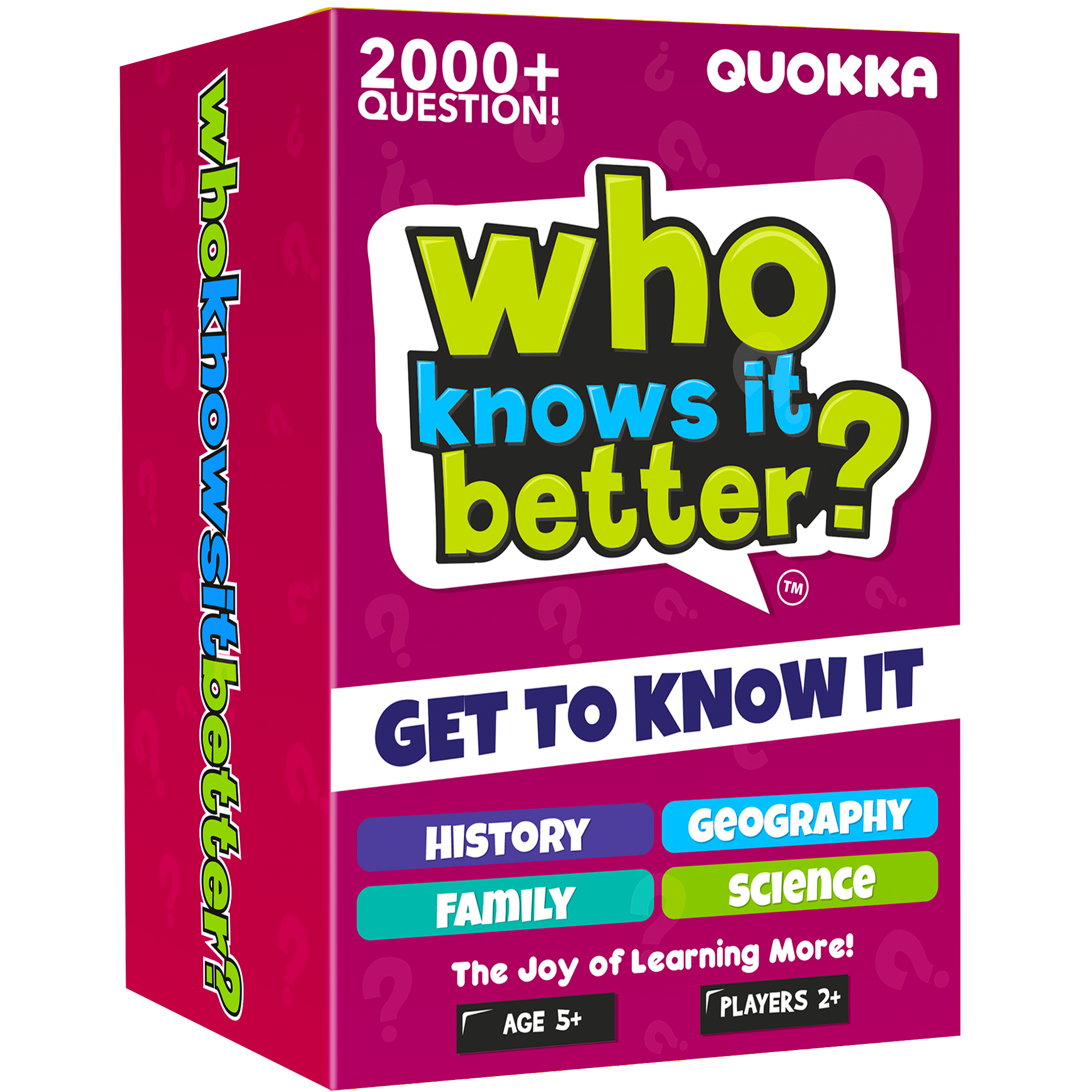 Who Knows Me Better Kids & Family Card Quiz Game