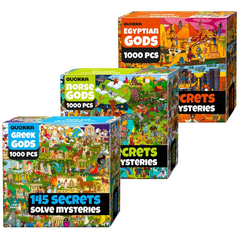Bundle Set 3x1000 Piece Puzzle for Adults of Ancient Myths and Legends