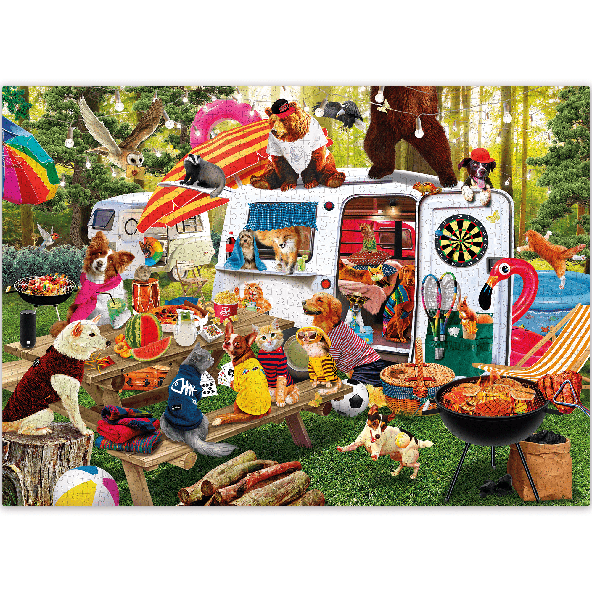 1000 Piece Unique Jigsaw Puzzle for Adults with Funny Animals