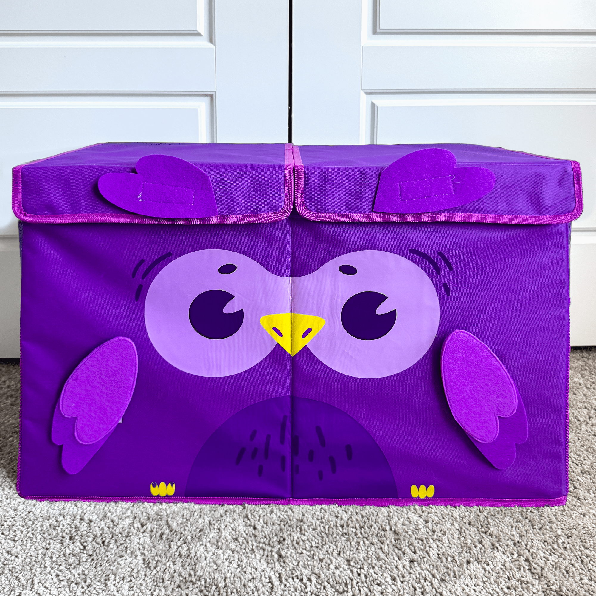 QUOKKA Owl Toy Storage Box | Toy Chest Organizer for Kids