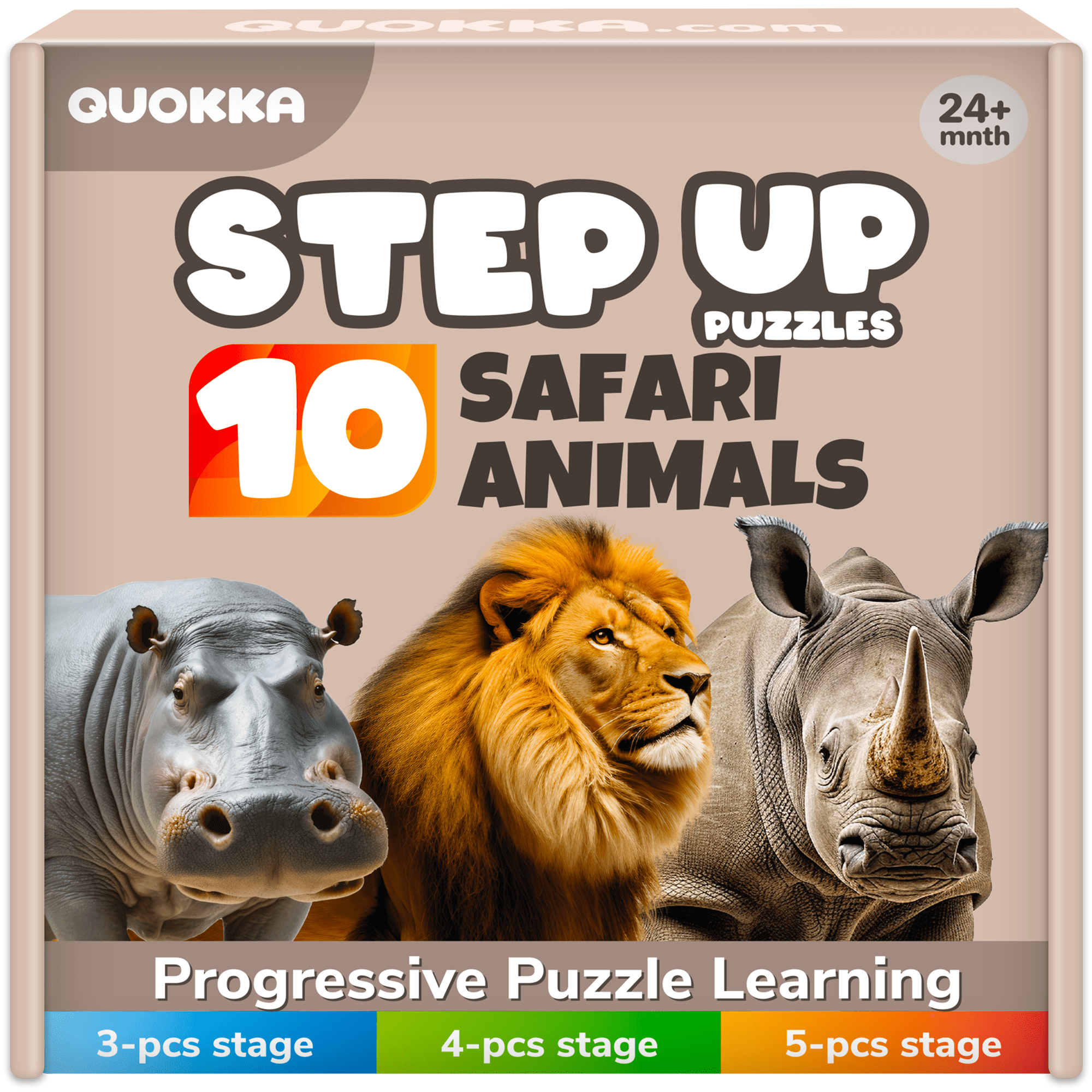 Step Up Puzzles for Toddlers 40 Piece Safari Animals Gift Learning Toy for Children