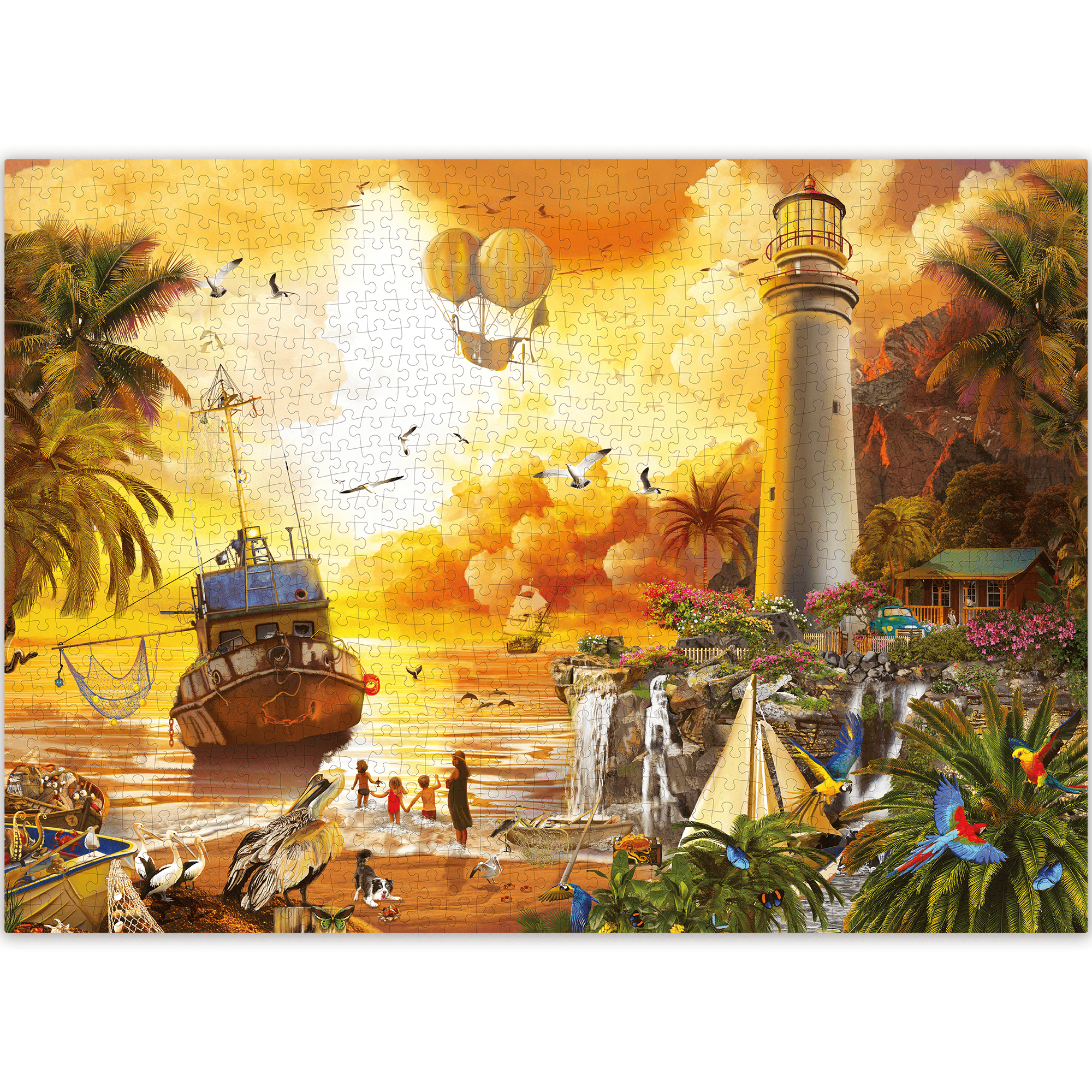 1000 Piece Unique Jigsaw Puzzle for Adults with Lighthouse